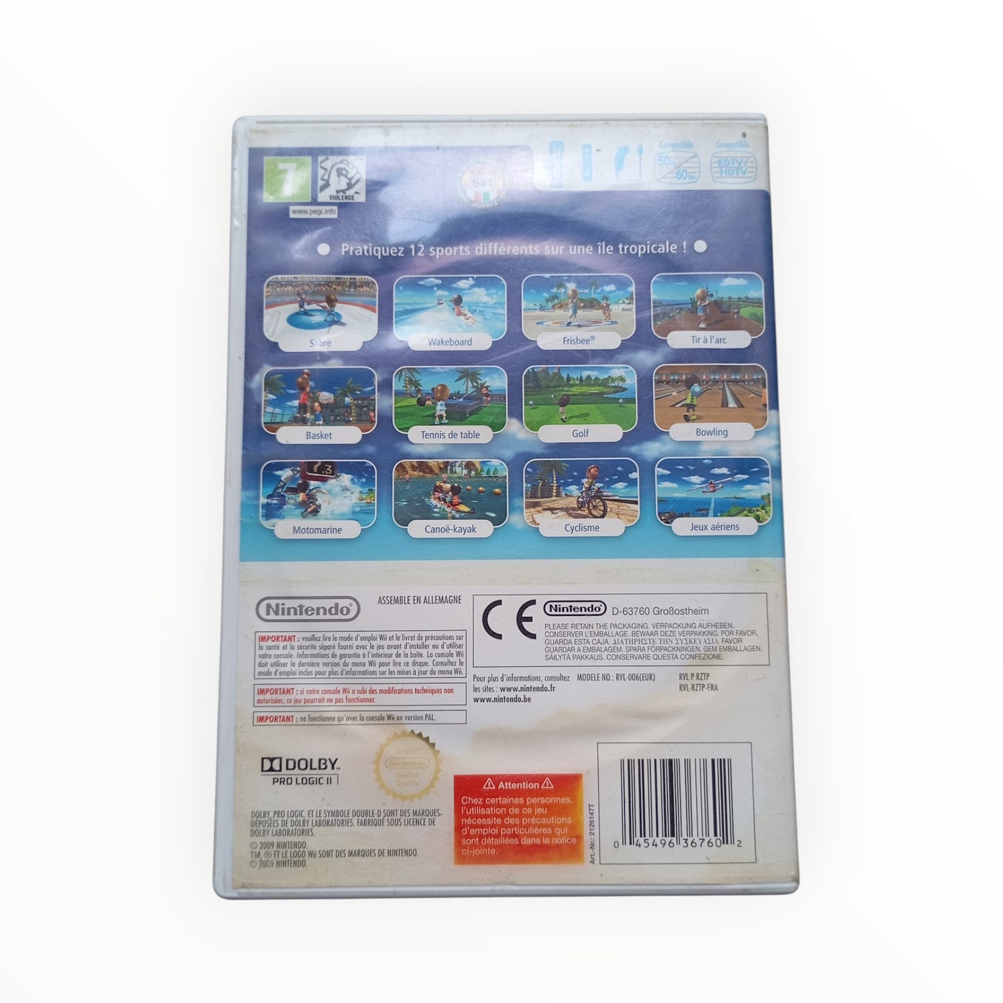 Wii Sports Resort – Complet (boîte + notice + disque)