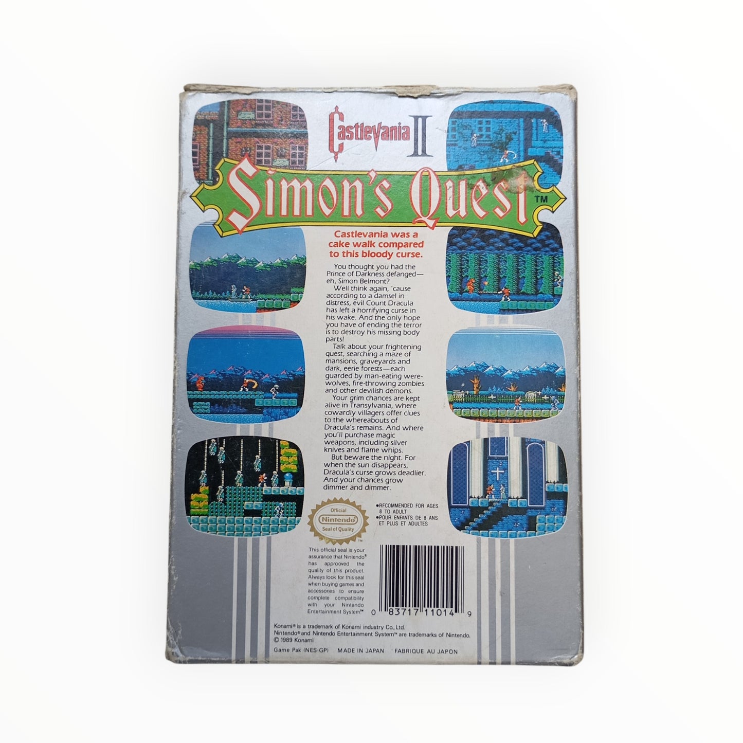 Castlevania II: Simon’s Quest – Nintendo NES (sans notice) UKV