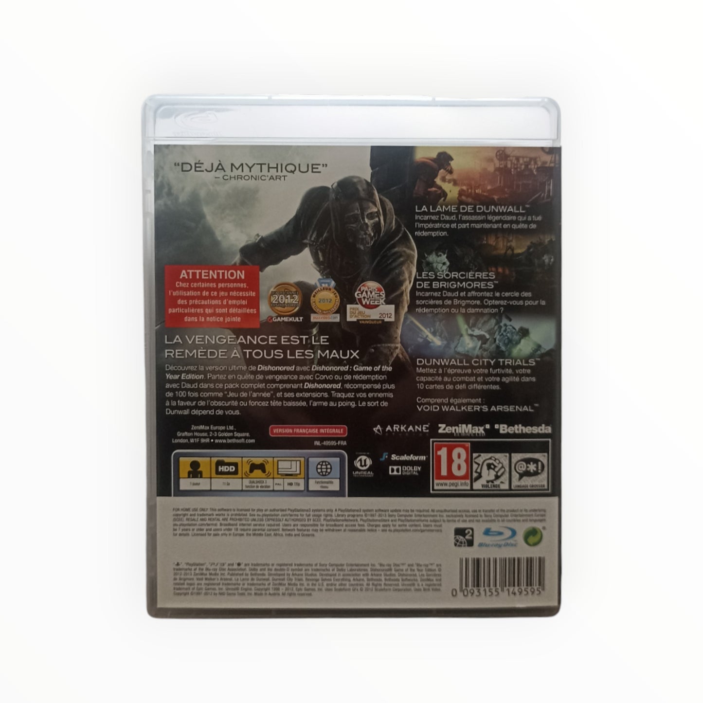 Dishonored – Game of the Year Edition – PlayStation 3 (PS3) – Complet