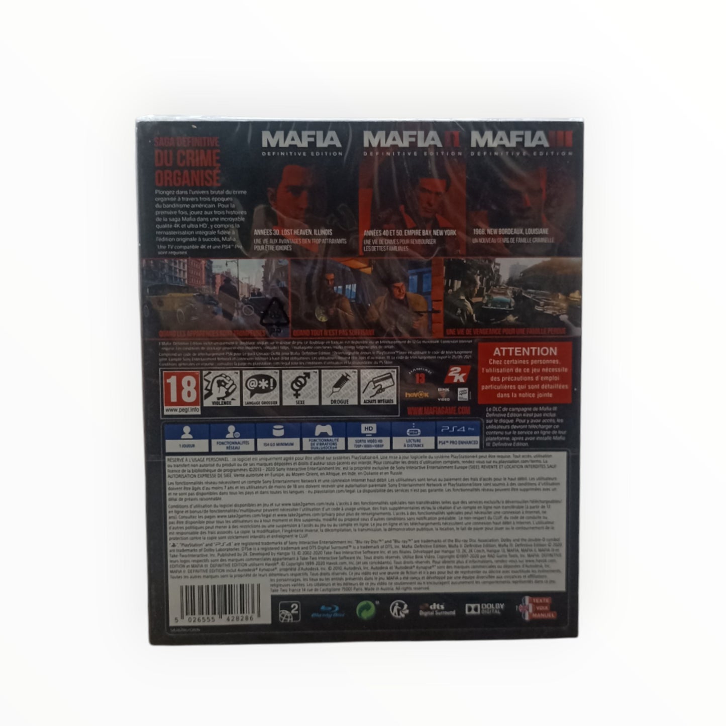 Mafia Trilogy – PlayStation 4 (PS4) – Neuf Sous Blister