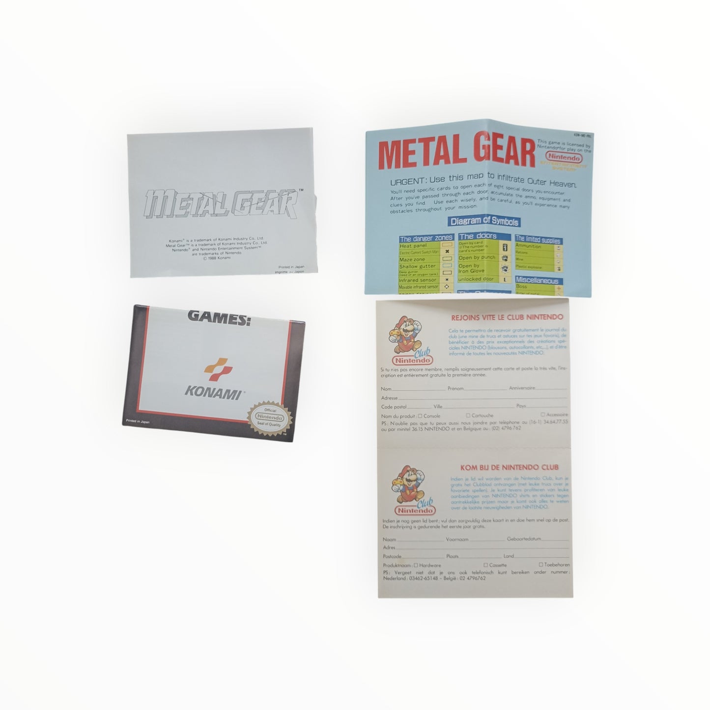 metal gears NES boite seule (UK)