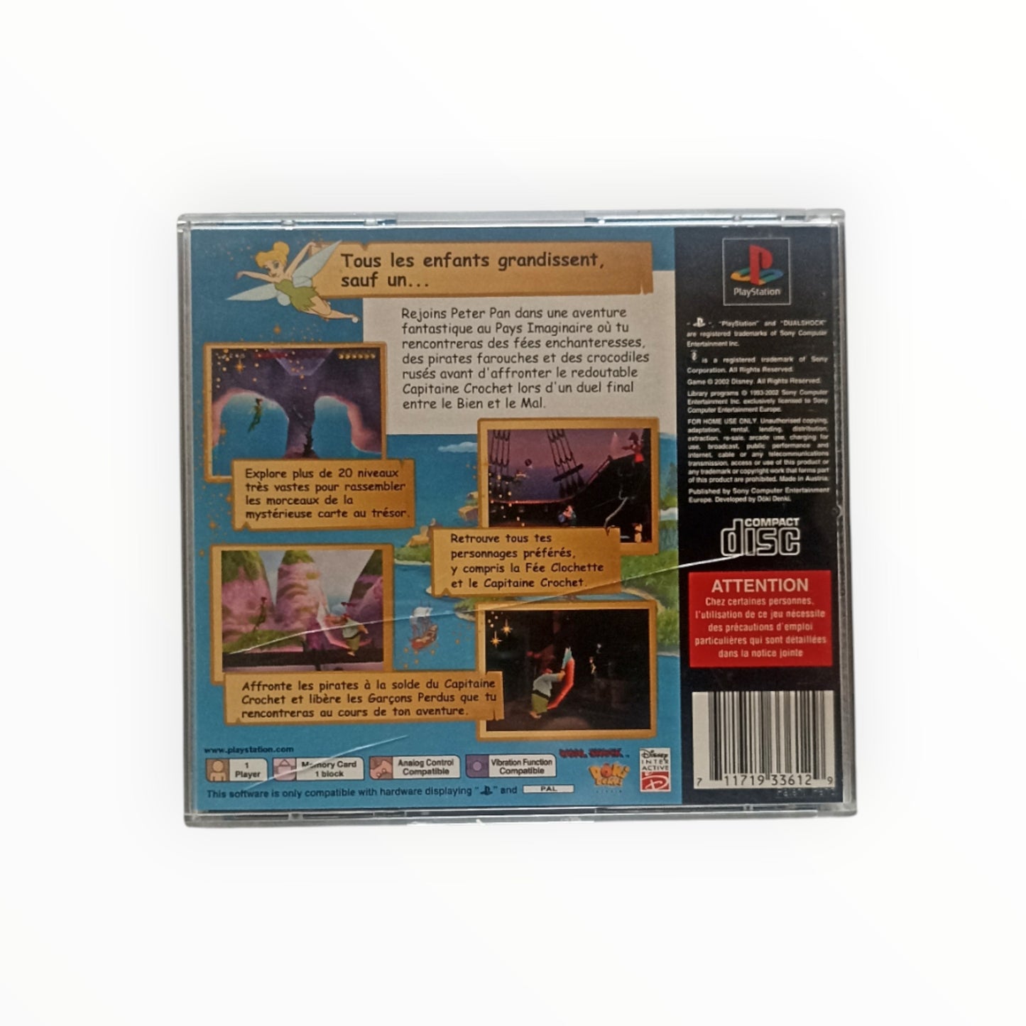 Peter Pan : Aventures au Pays Imaginaire Playstation 1 (PS1)