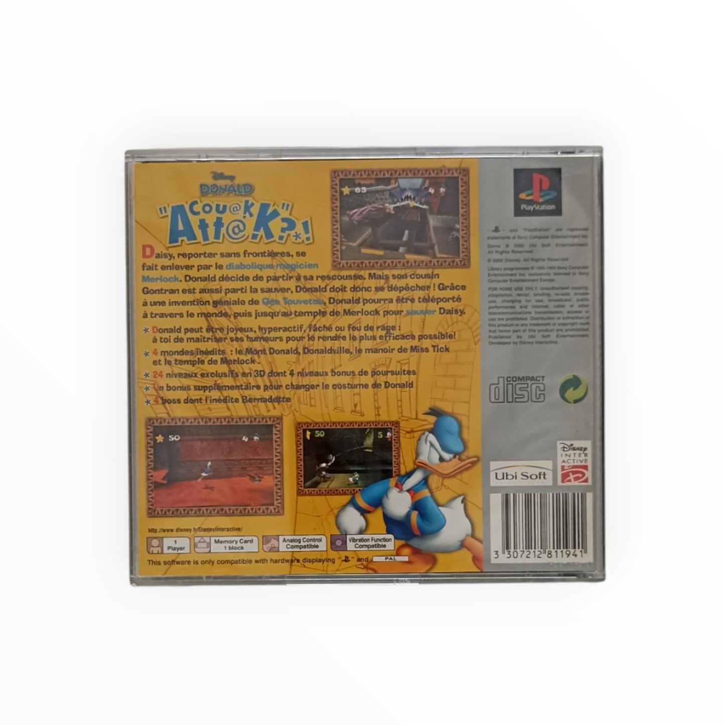 Disney’s Quack Attack (Platinum) Playstation 1 (PS1)