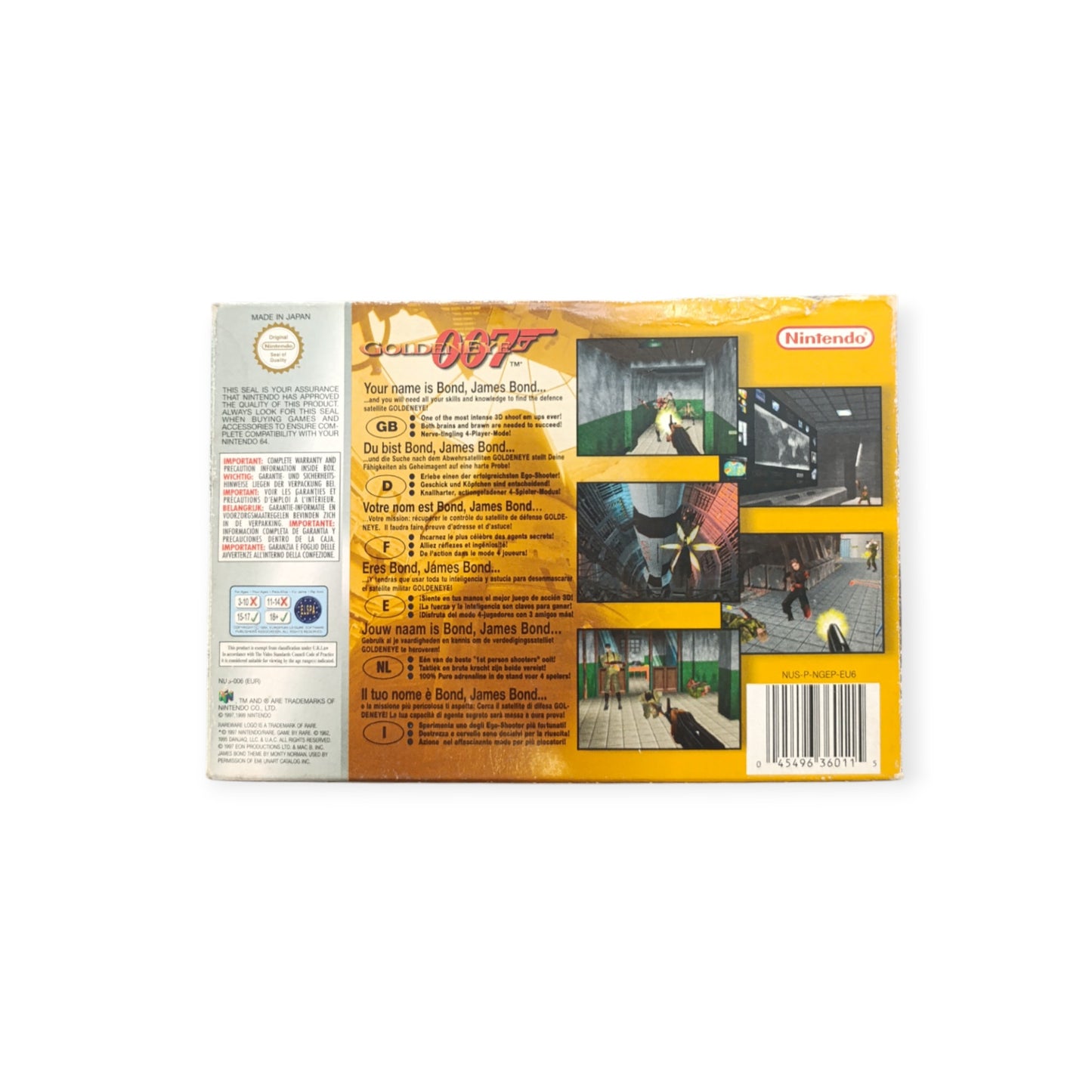 Boite + Notice Nintendo 64 : 007 GoldenEye
