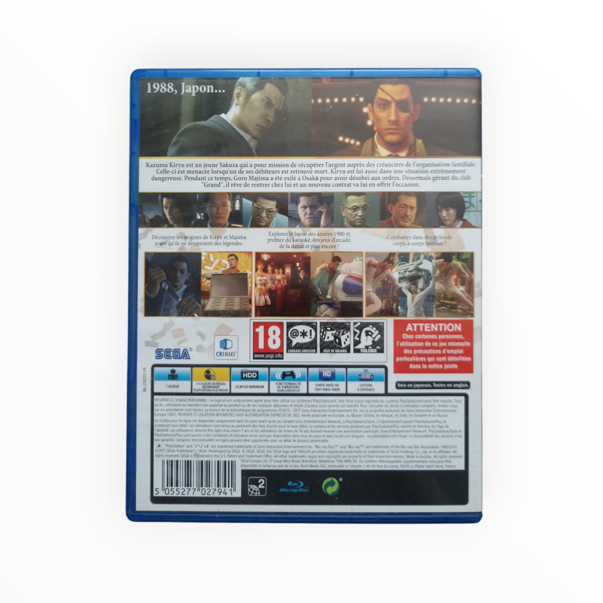 Yakuza 0 Playstation 4 (PS4)