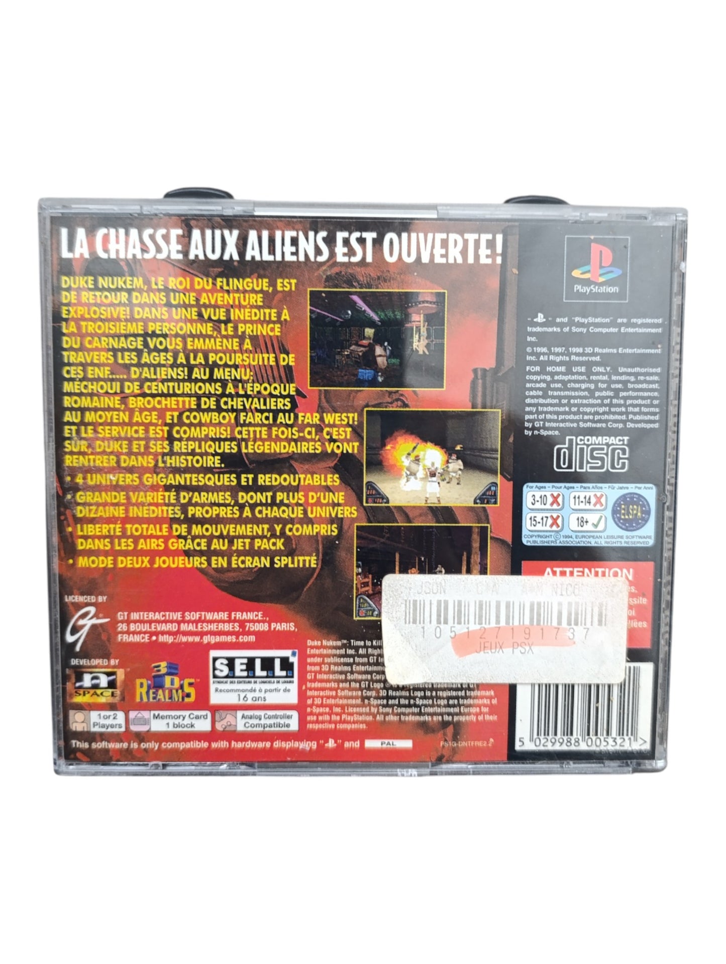 Duke Nukem Time to KIl Playstation 1 (PS1) (Réservé)