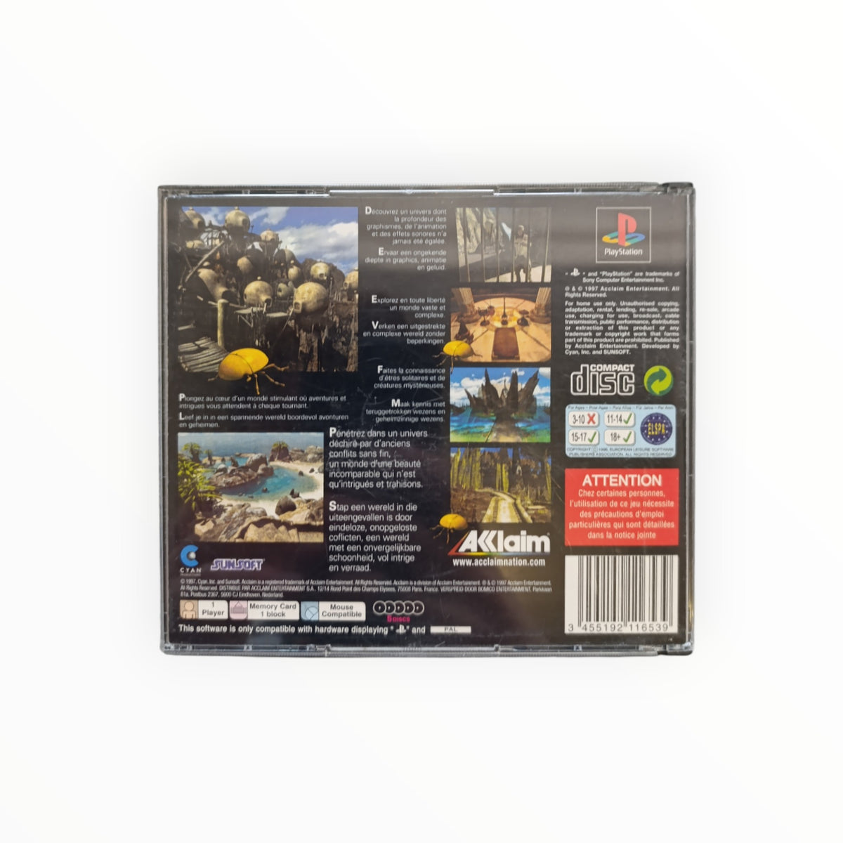 RIVEN THE SEQUEL TO MYST playstation 1 (PS1)