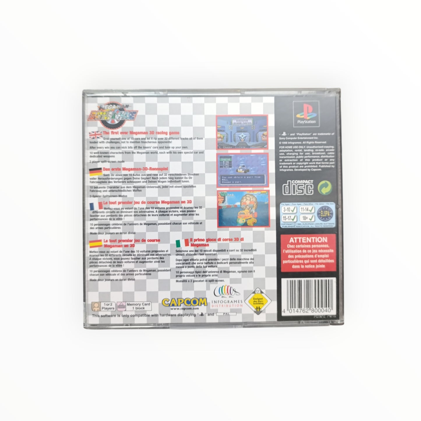 MEGAMAN BATTLE & CHASE Playstation 1 (PS1)