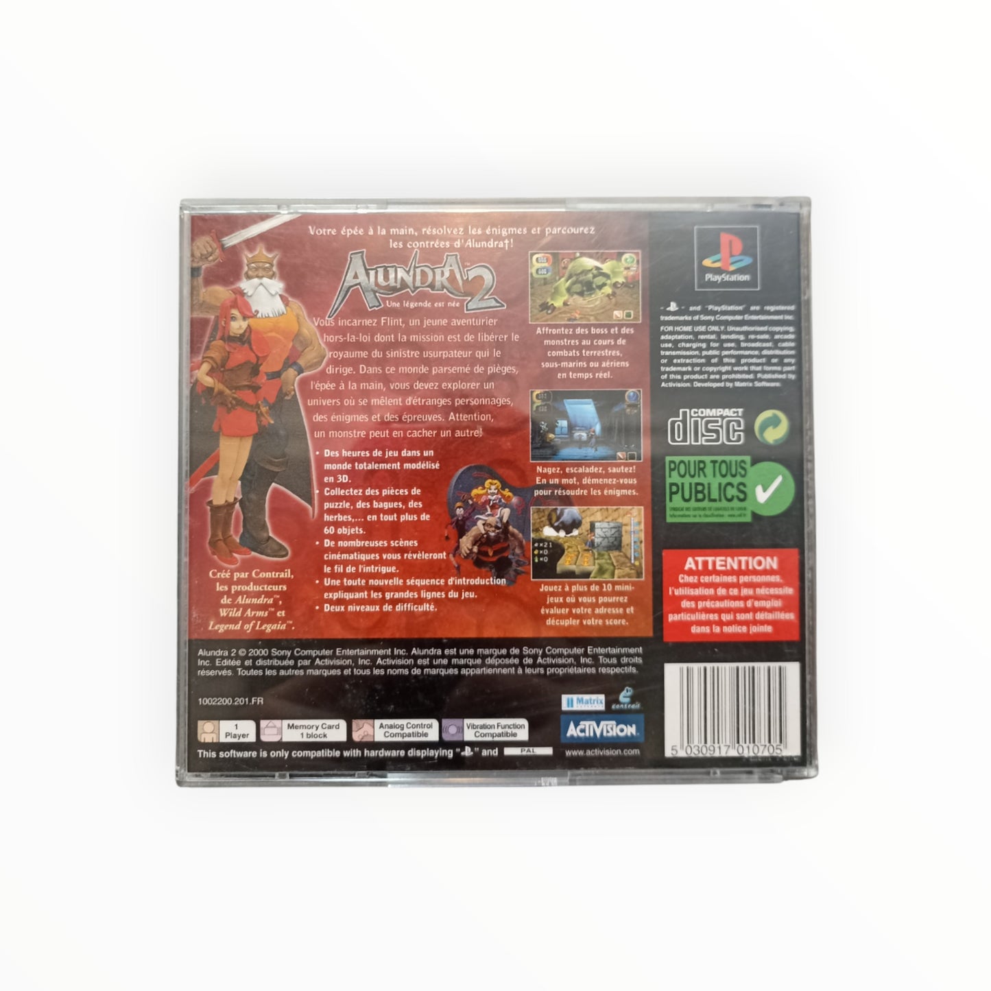 ALUNDRA 2 playstation 1 (PS1)