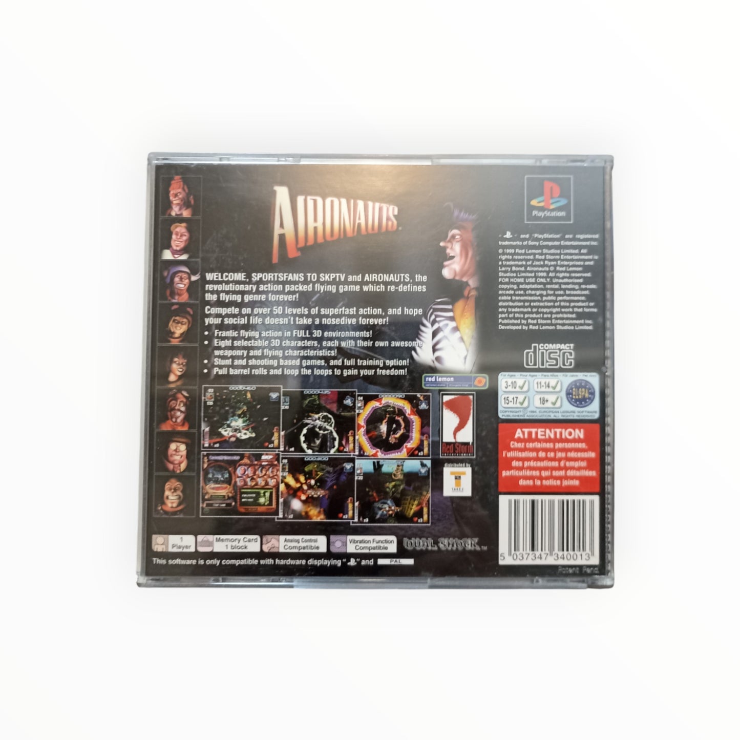 AIRONAUTS playstation 1 (PS1)