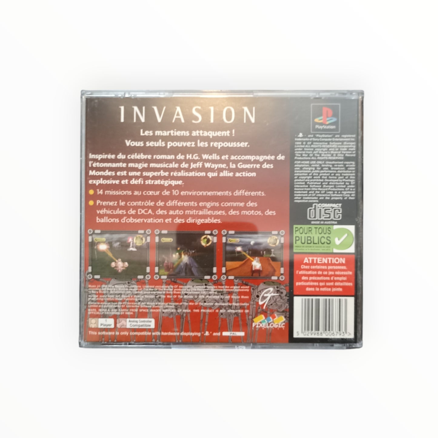 JEFF WAYNE’S LA GUERRE DES MONDES playstation 1 (PS1)