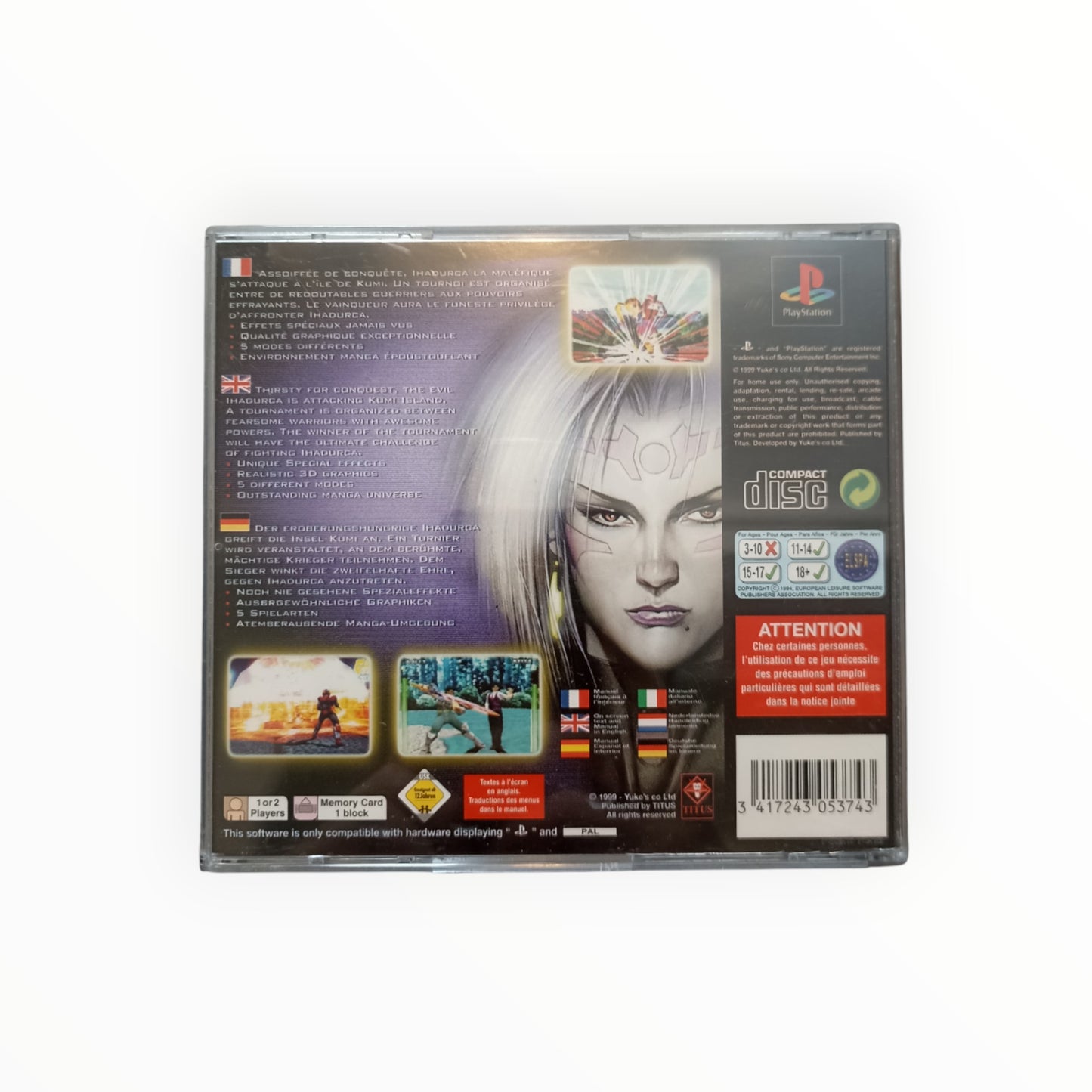 EVIL ZONE playstation 1 (PS1)