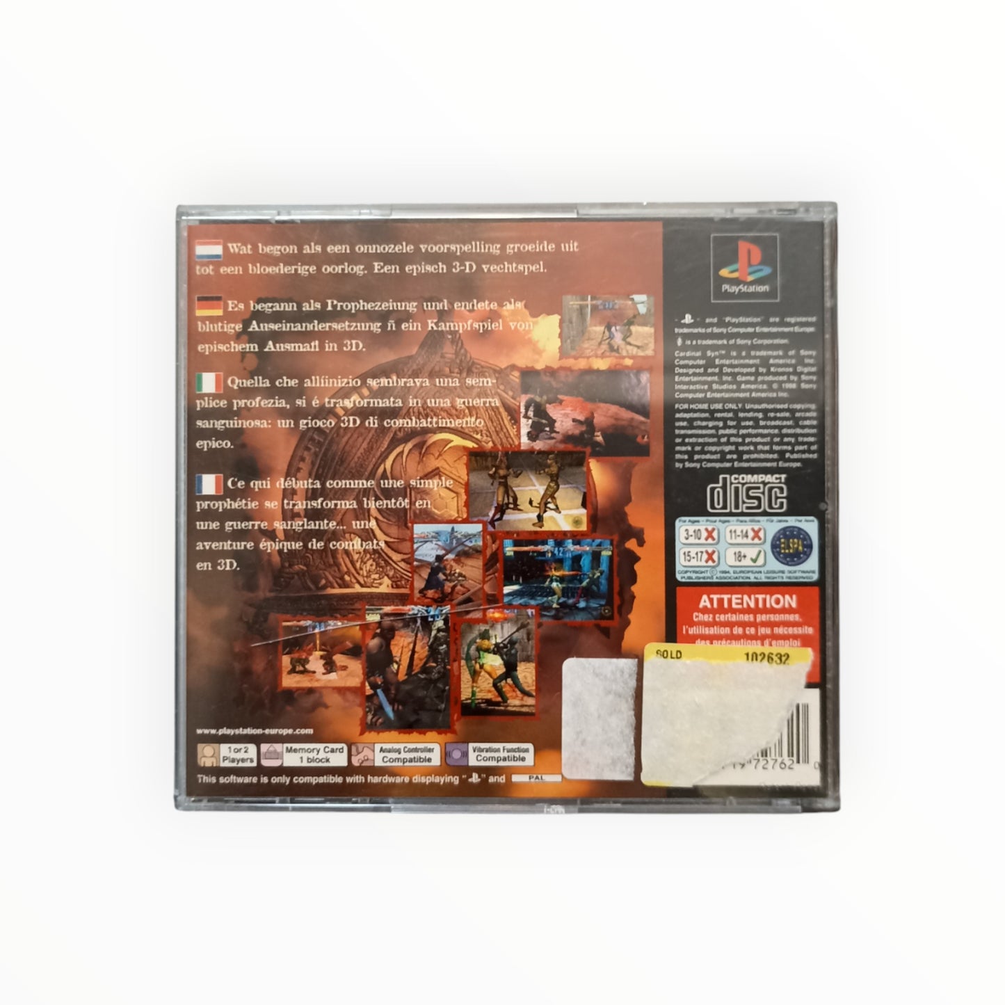 CARDINAL SIN playstation 1 (PS1)