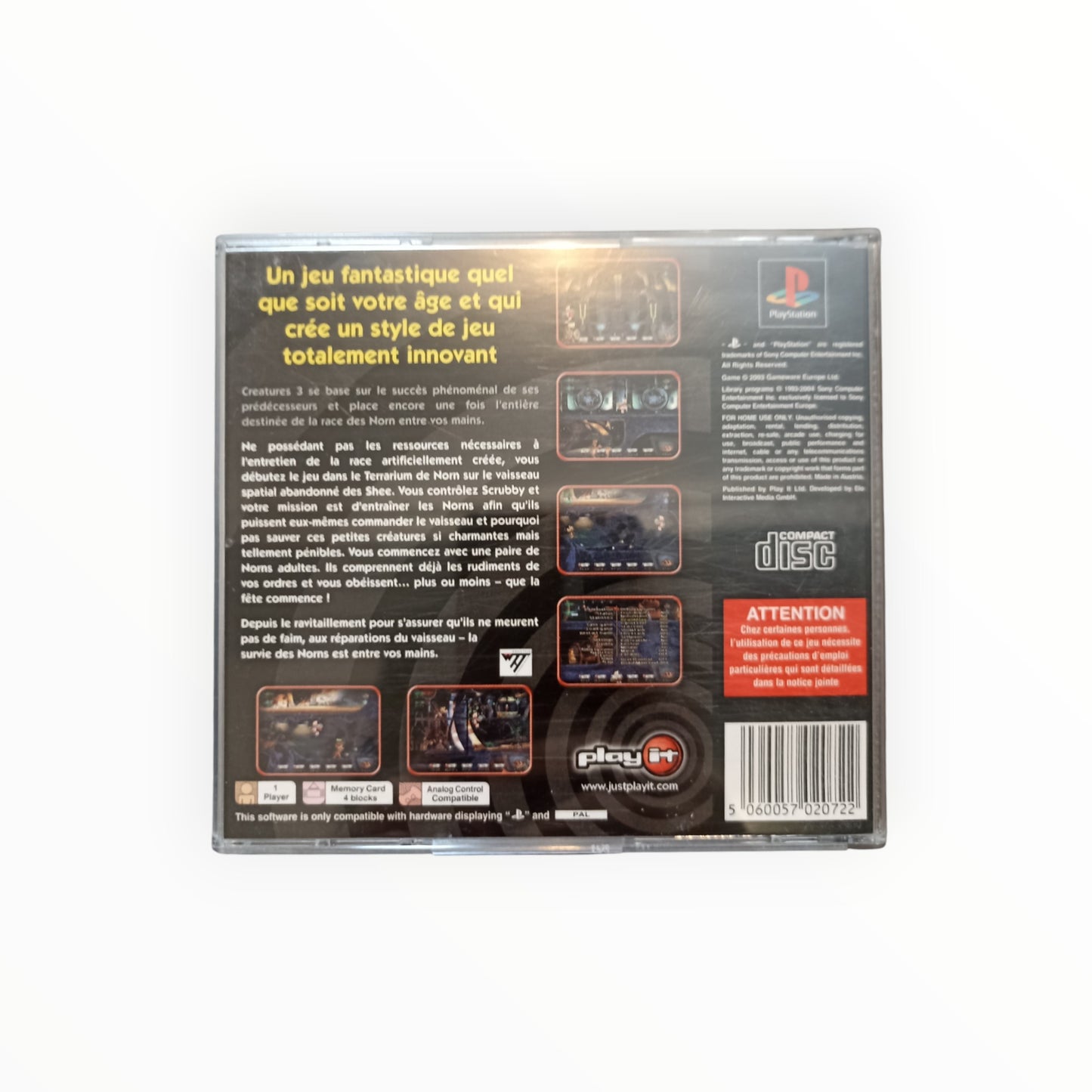 CREATURES RAISED IN SPACE playstation 1 (PS1)