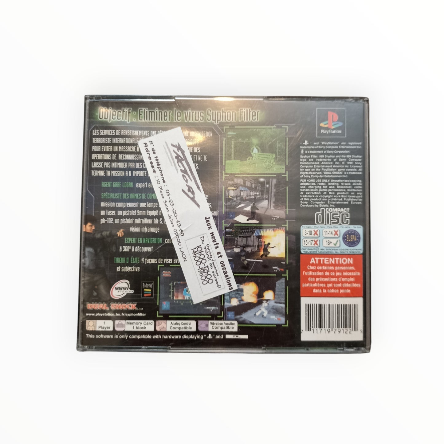 SYPHON FILTER playstation 1 (PS1)