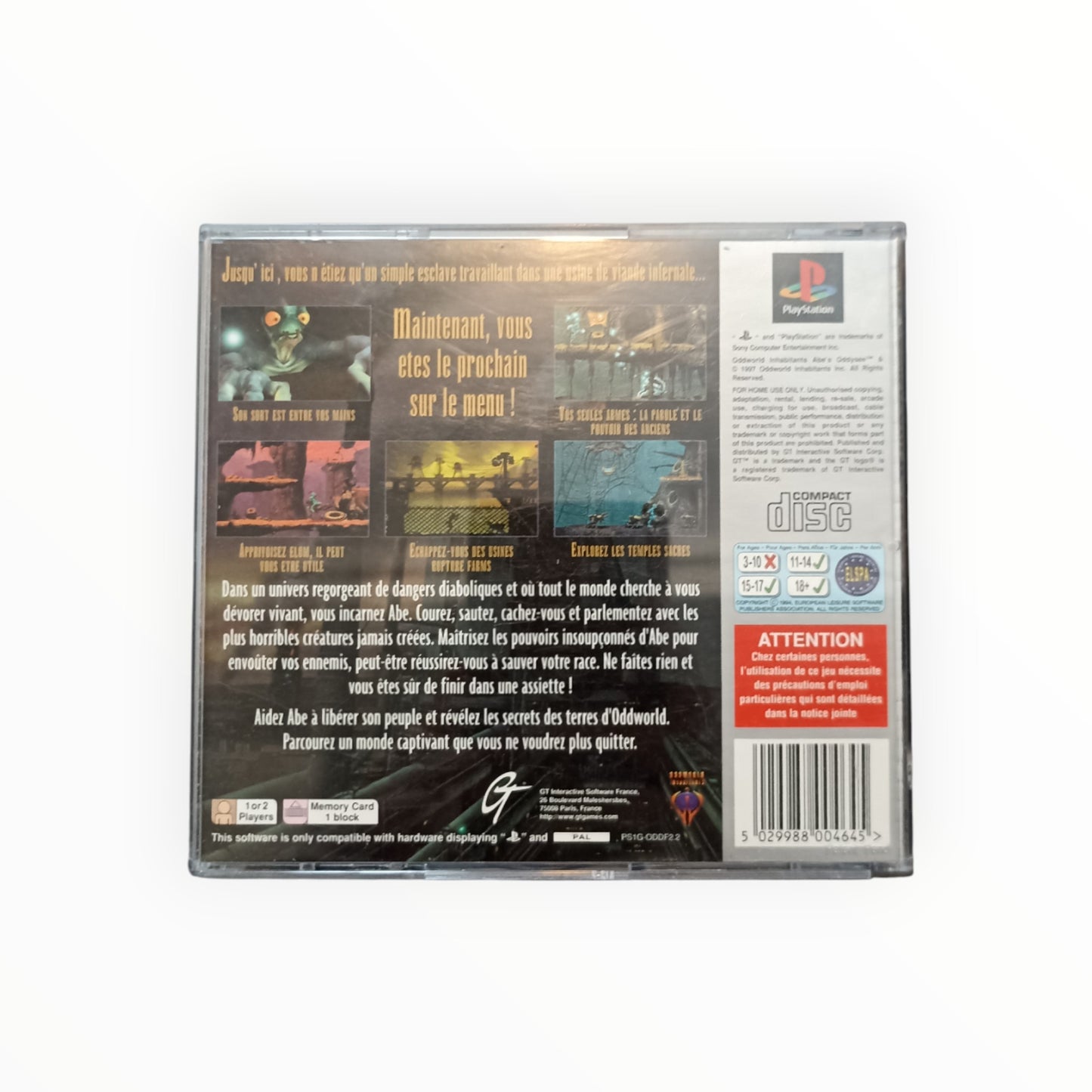 ODDWORLD : L’ODYSSEE D’ABE playstation 1 (PS1)