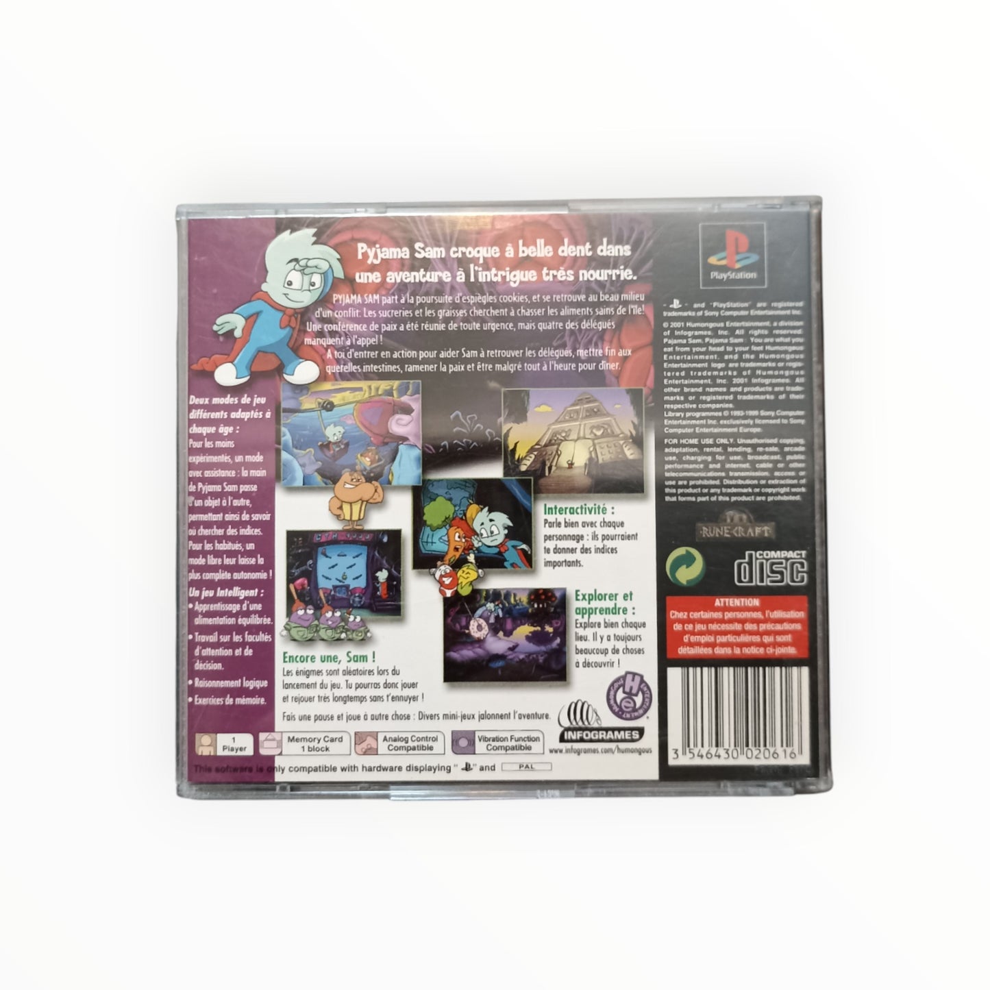 PYJAMA SAM playstation 1 (PS1)