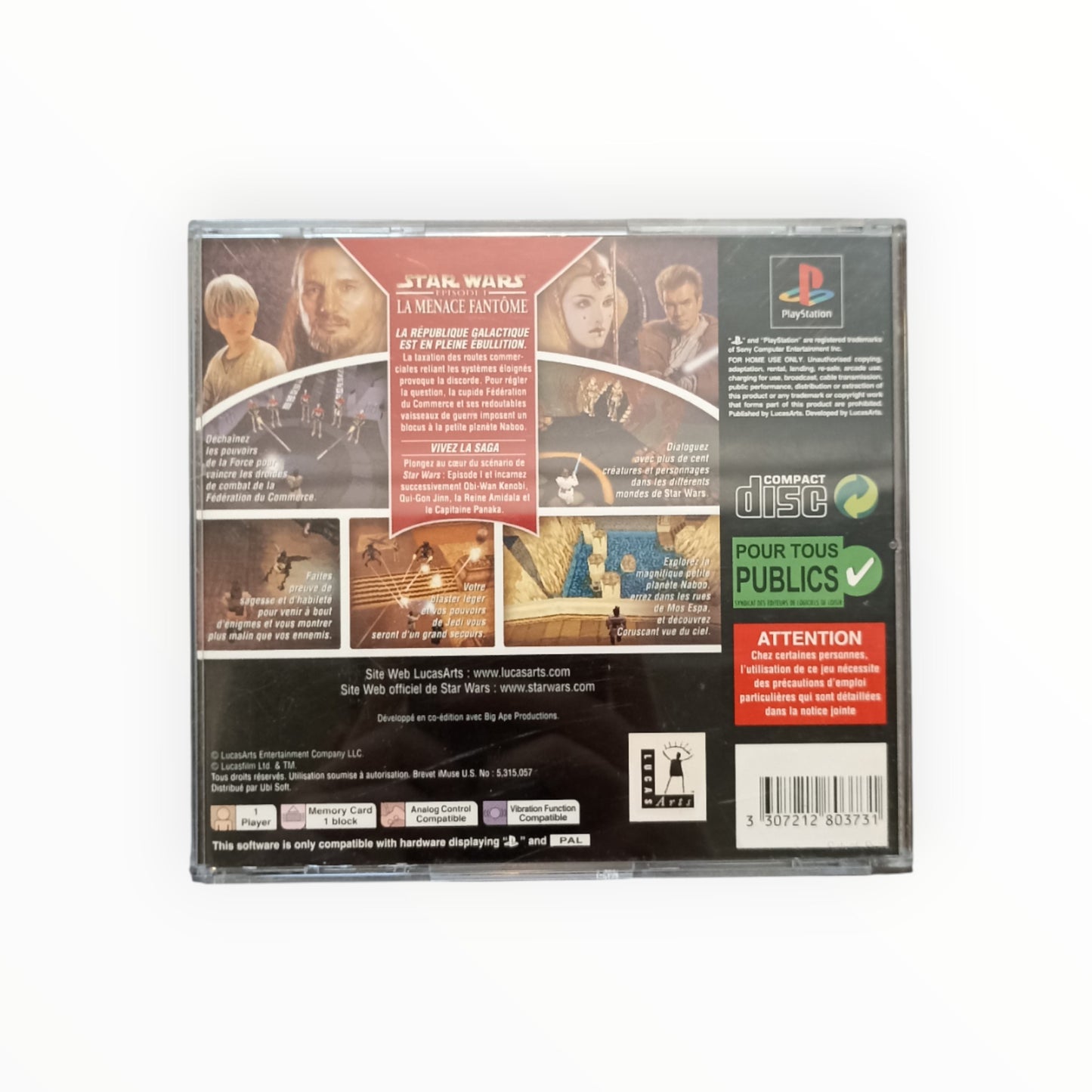 STAR WARS EPISODE I LA MENACE FANTOME playstation 1 (PS1)
