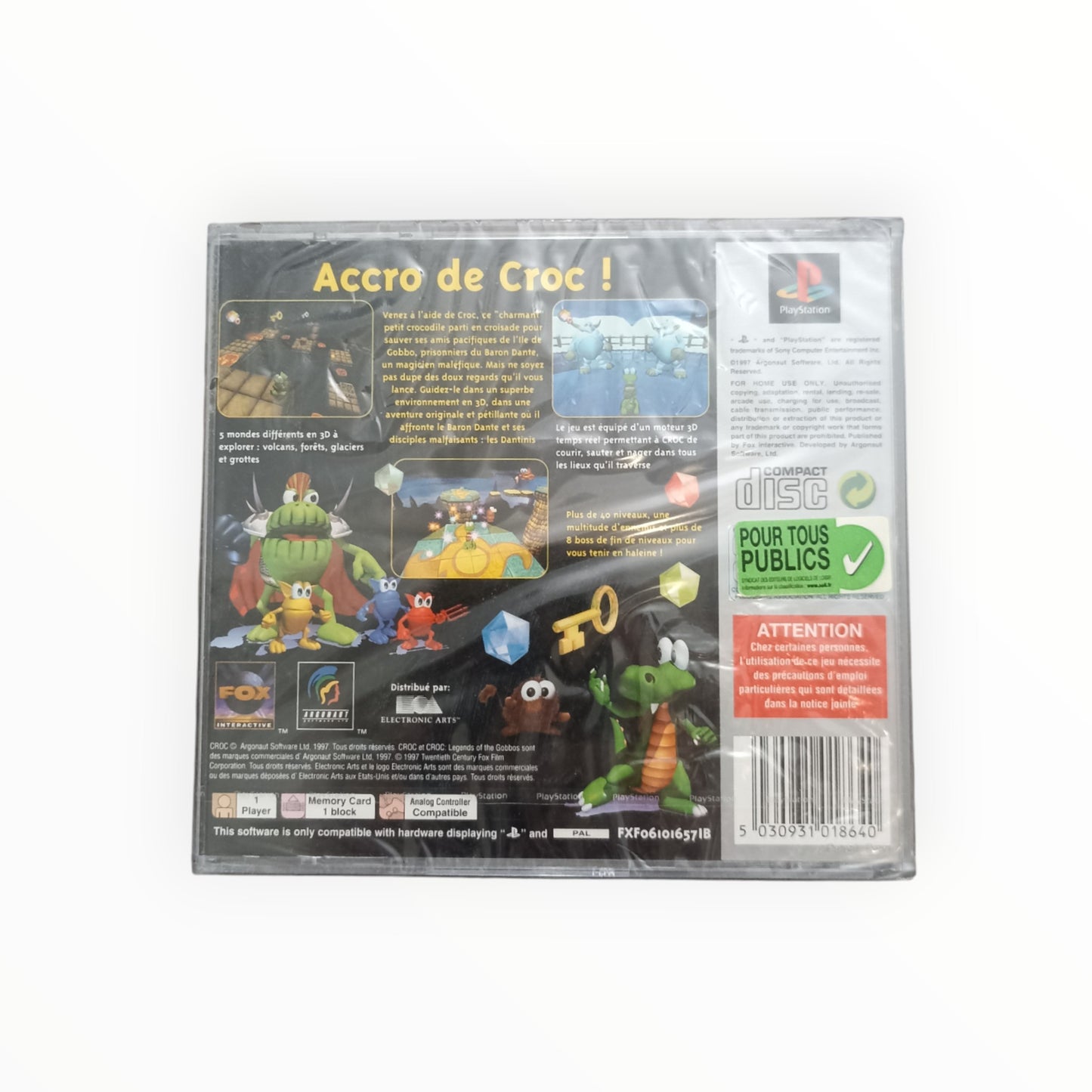 CROC LEGEND OF GOBBOS playstation 1 (PS1) neuf sous blister