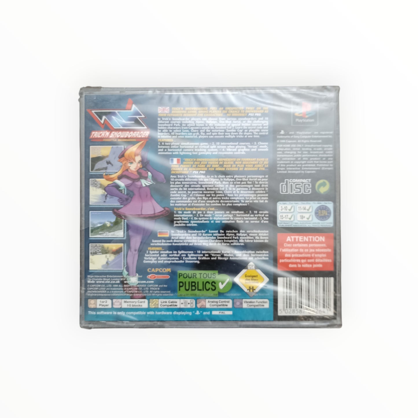 TRICK N SNOWBOARDER playstation 1 (PS1) neuf sous blister