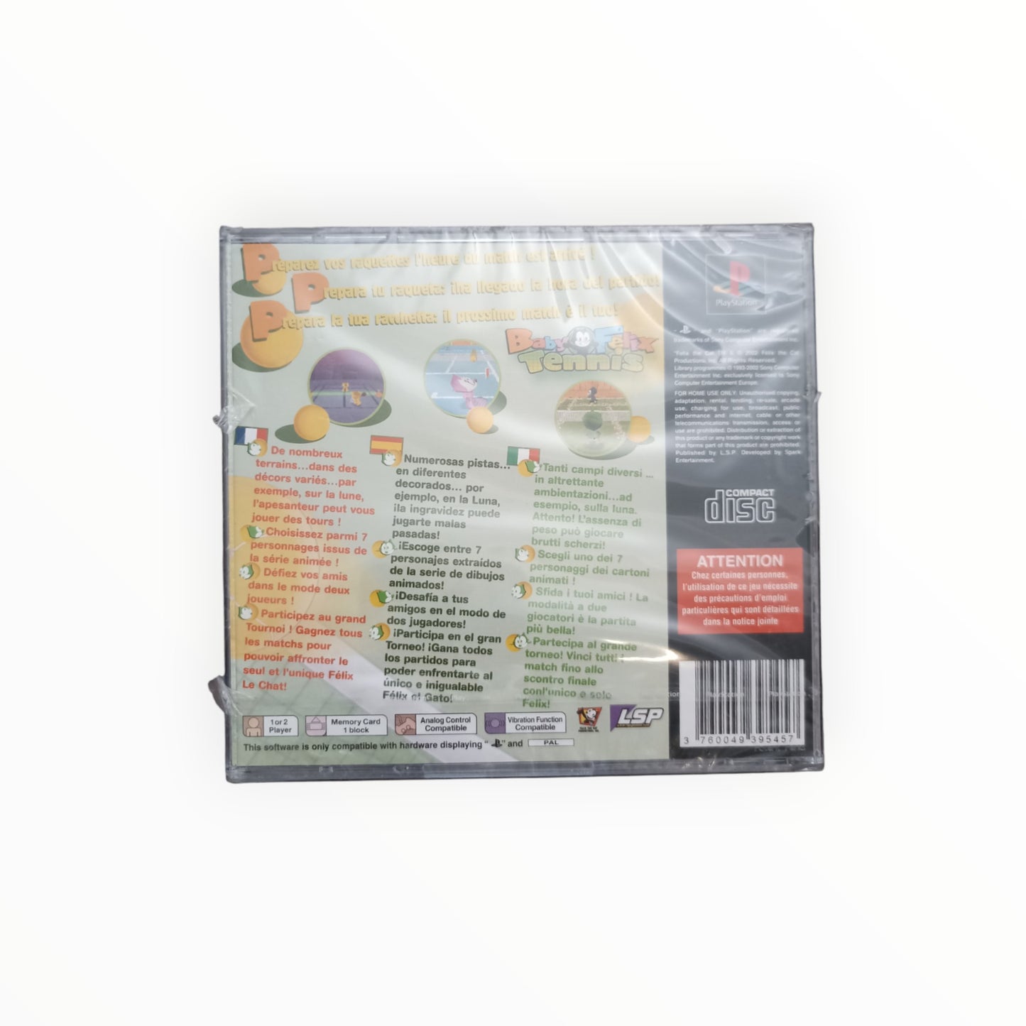 BABY FELIX TENNIS playstation 1 (PS1) neuf sous blister