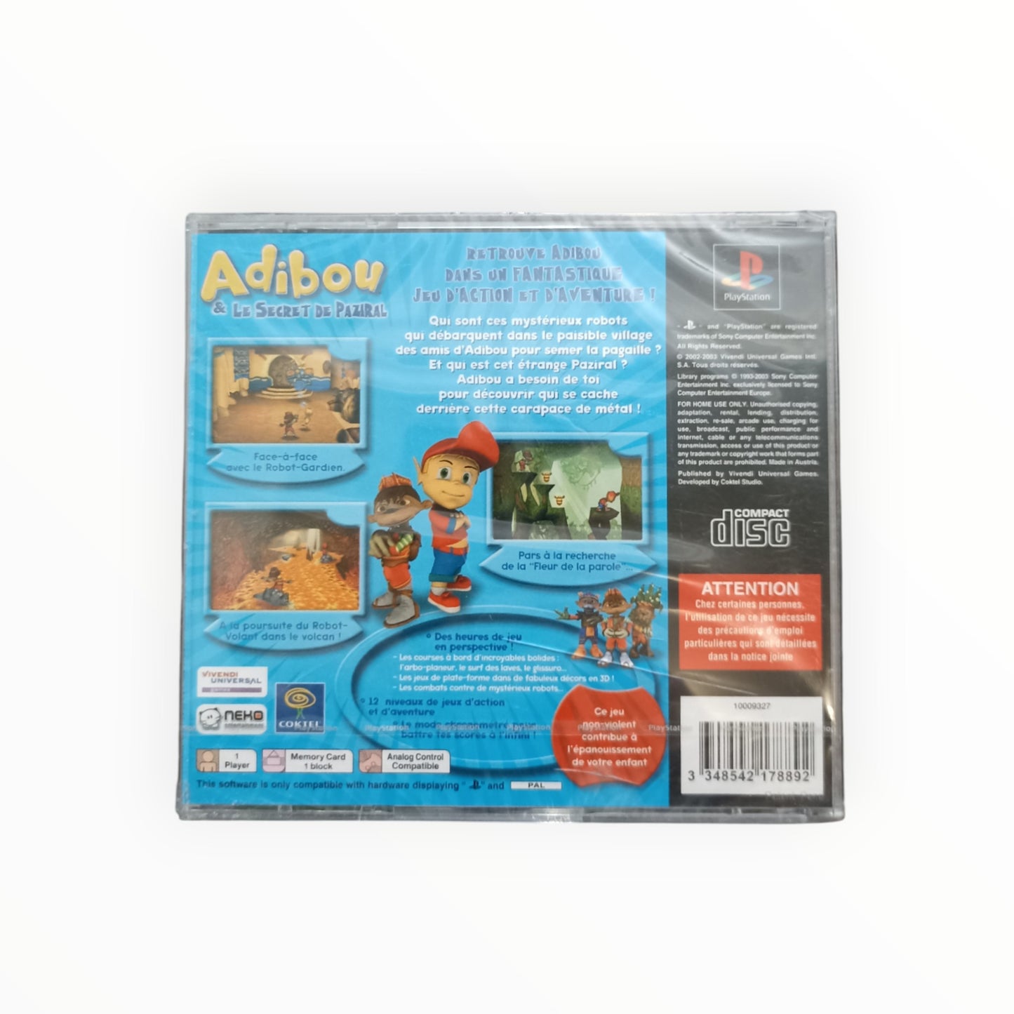 ADIBOU & LE SECRET DE PAZIRAL playstation 1 (PS1) neuf sous blister