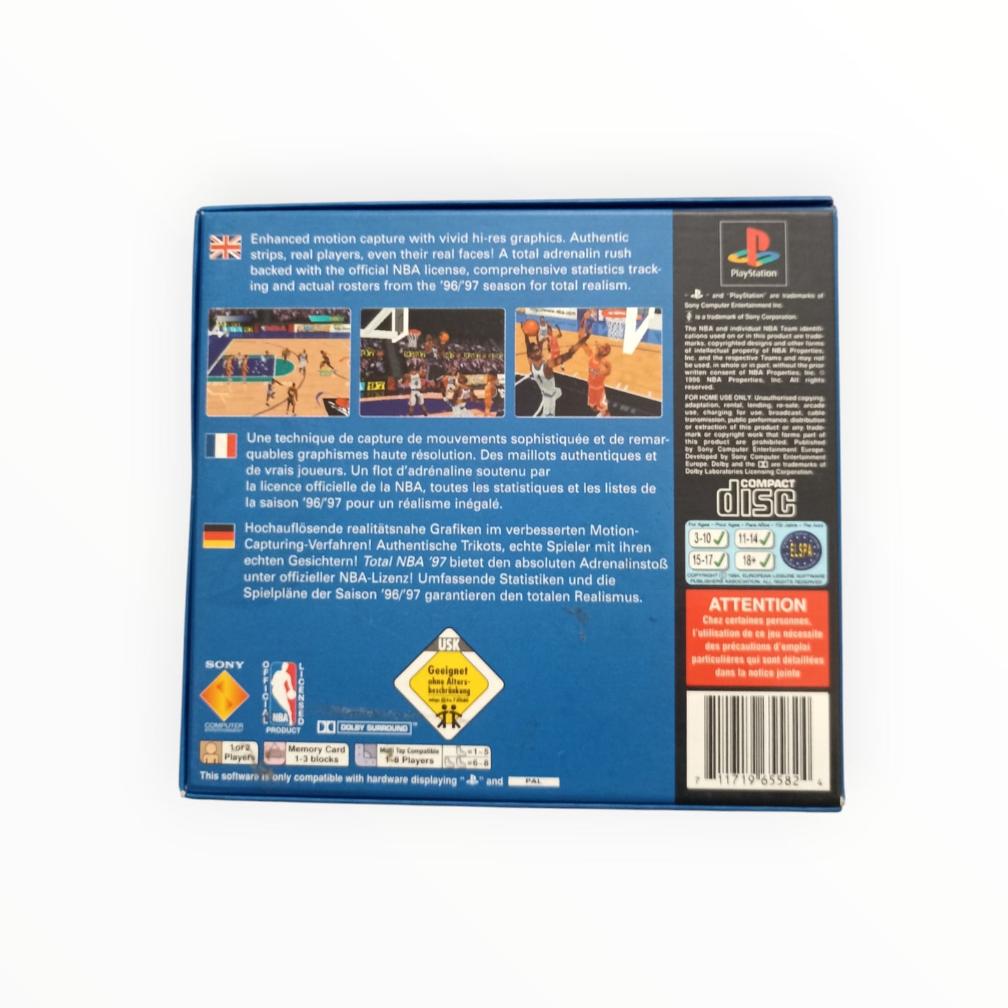 TOTAL NBA 97 playstation 1 (PS1)