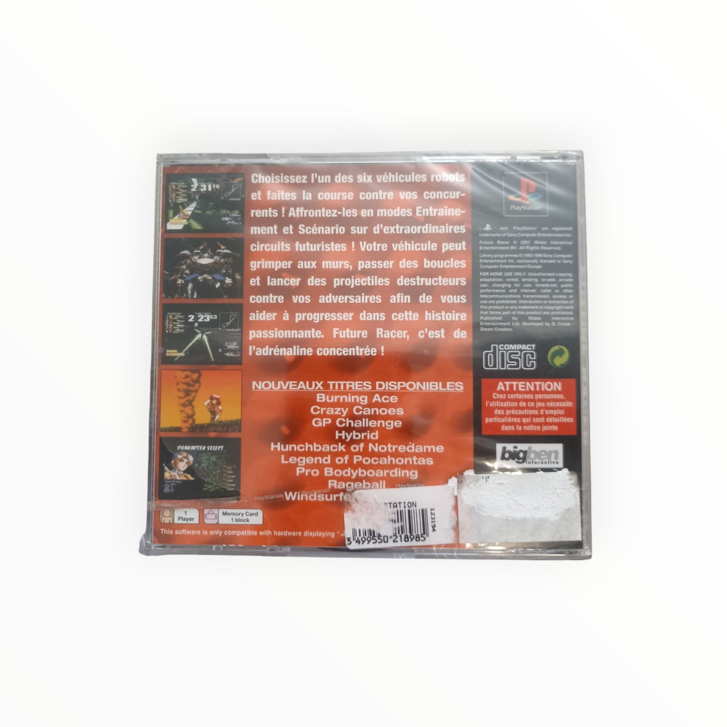 FUTURE RACER playstation 1 (PS1) neuf sous blister