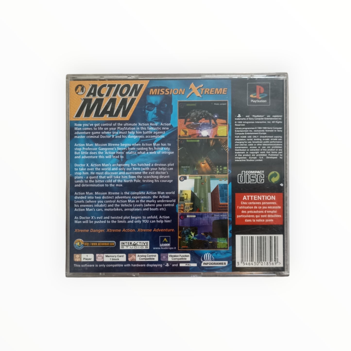 ACTION MAN MISSION EXTREME playstation 1 (PS1)