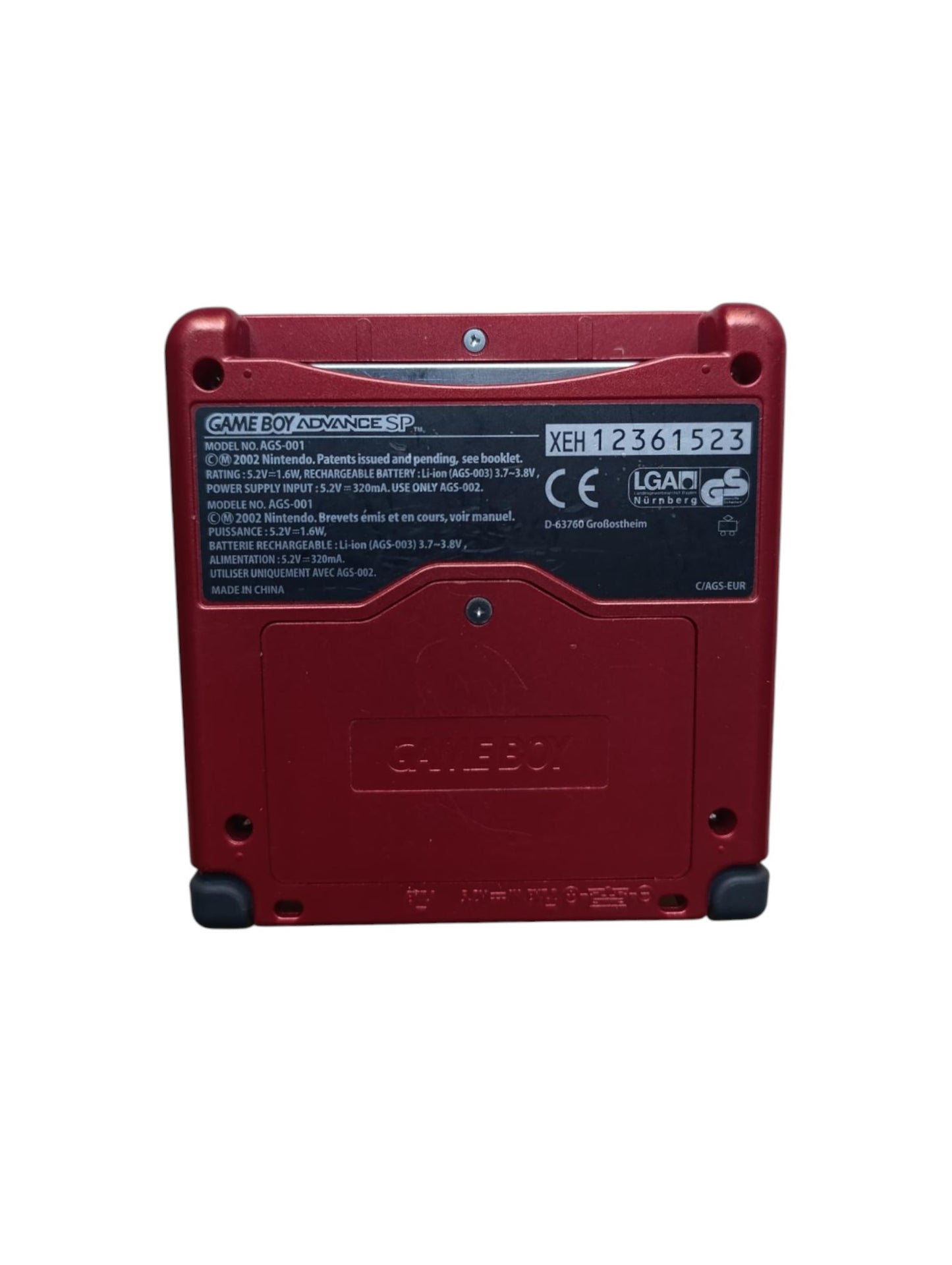 Console Game Boy Advance Rouge