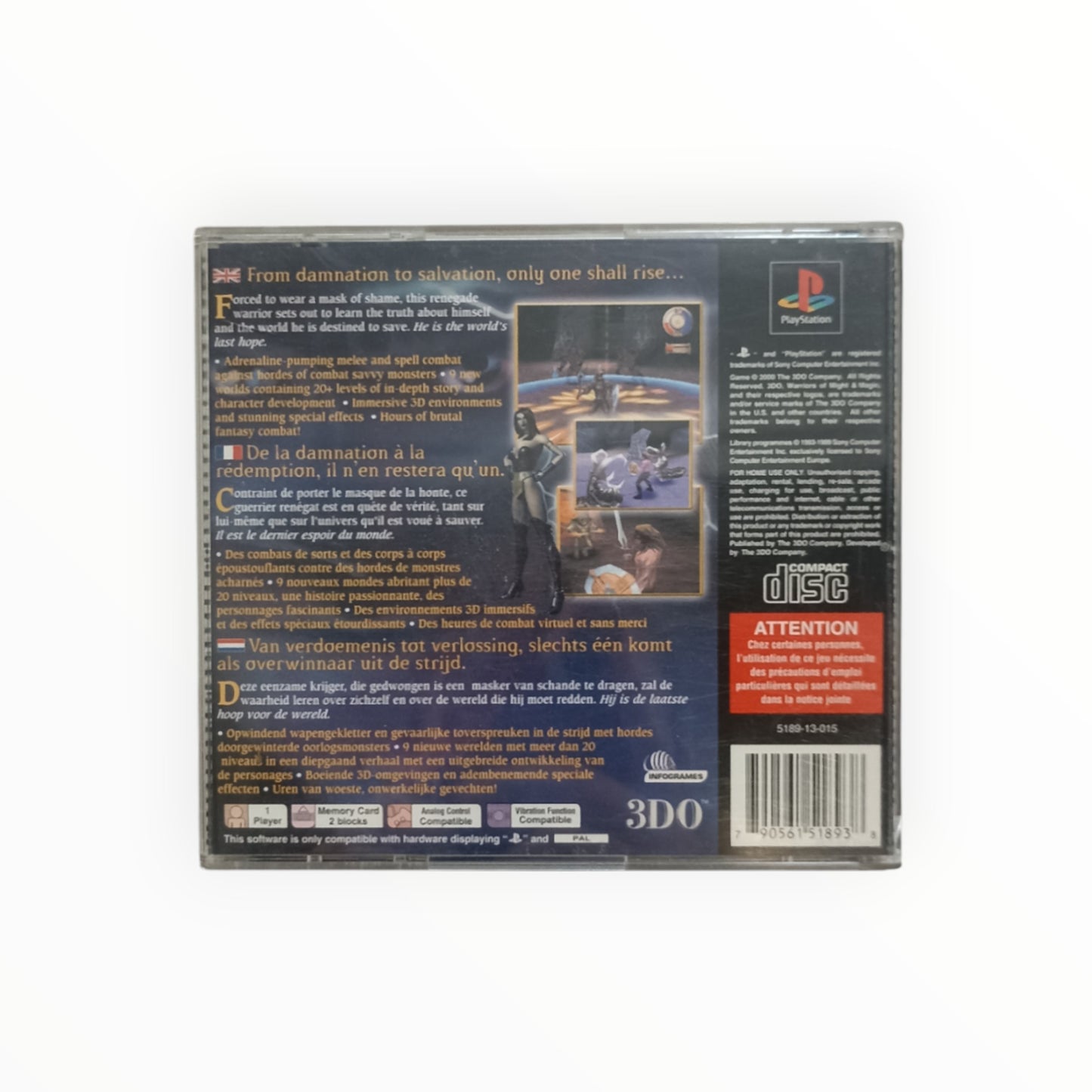 WARRIORS OF MIGHT & MAGIC playstation 1 (PS1)