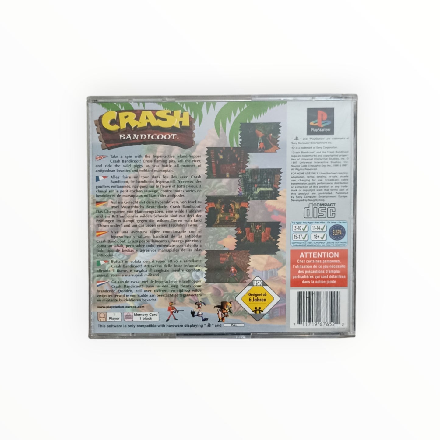 CRASH BANDICOOT platinium playstation 1 (PS1)