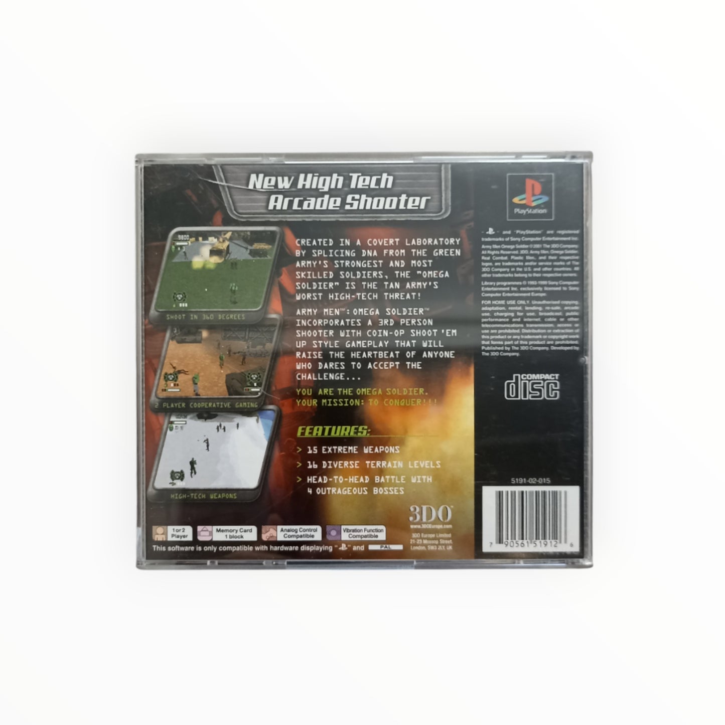 ARMY MEN OMEGA SOLDIER playstation 1 (PS1) UK