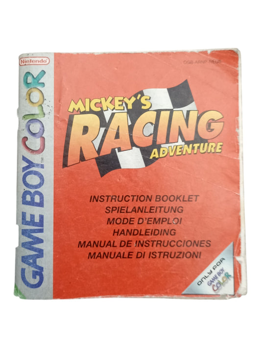 Notice seule Mickey Racing Adventure Game Boy Color (GBC)