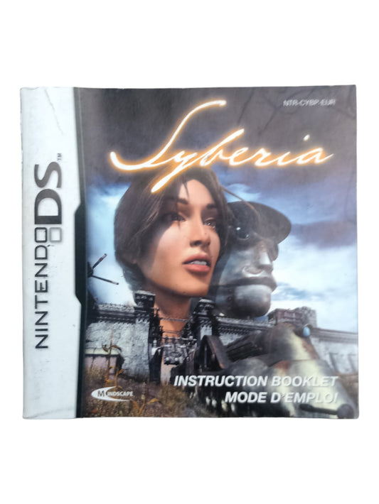 Notice seule Syberia  Nintendo DS