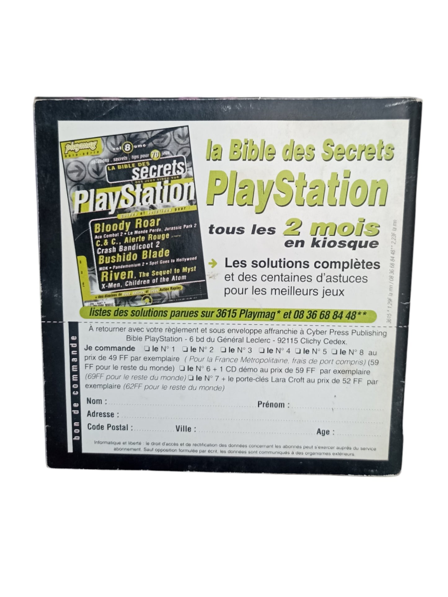 Notice seule Alundra Aide de jeu playstation 1 (PS1)