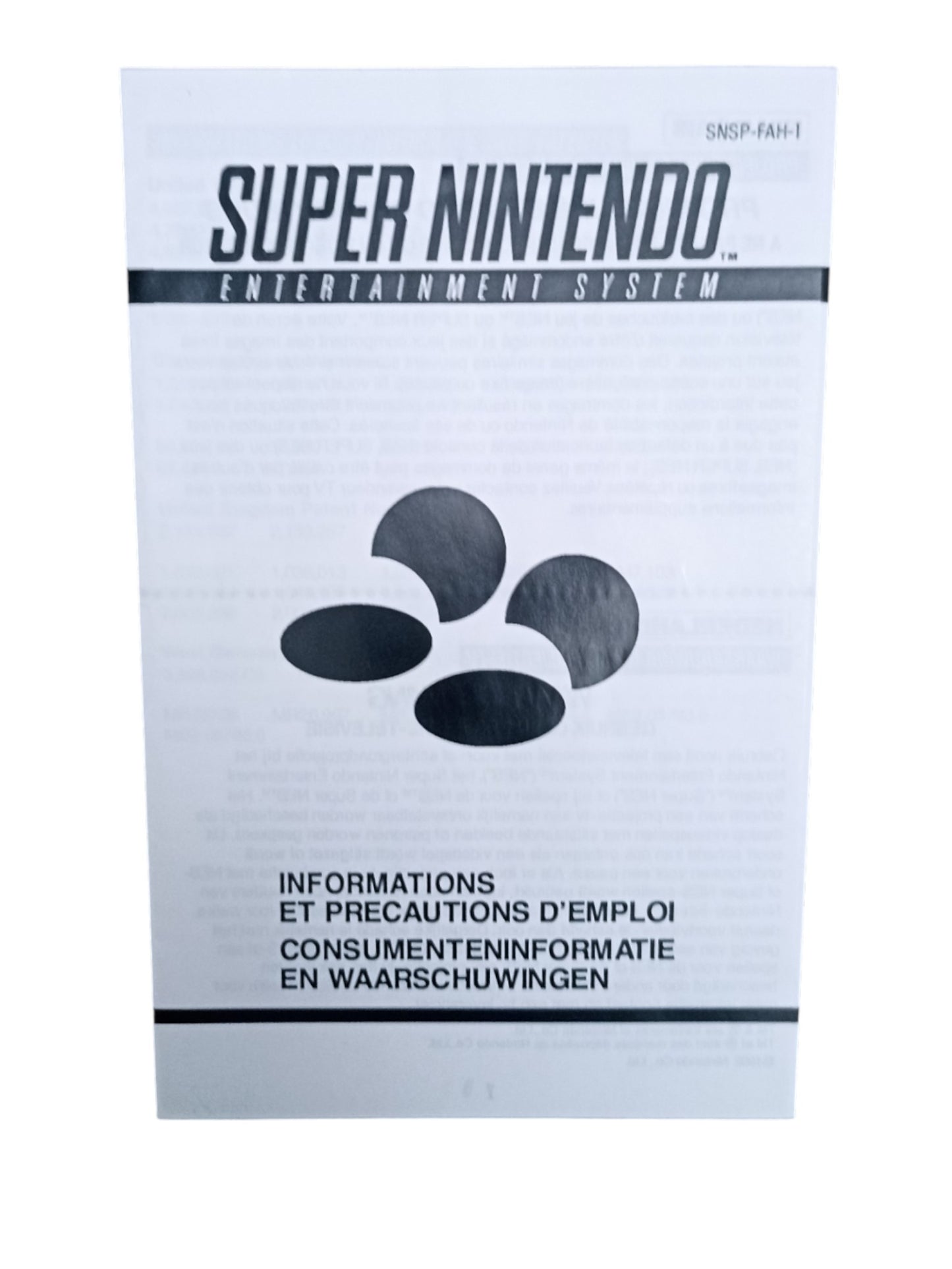 Notice d'information et de précaution d'emploi SNSP-FAH-1