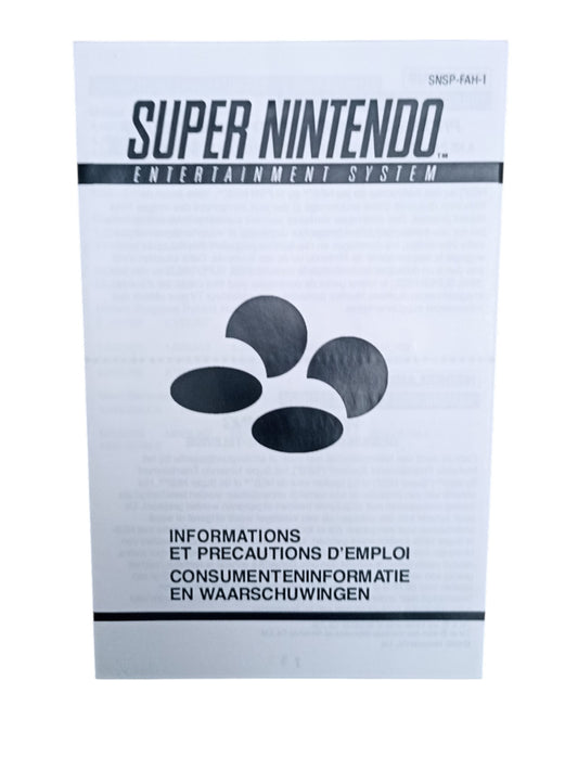 Notice d'information et de précaution d'emploi SNSP-FAH-1