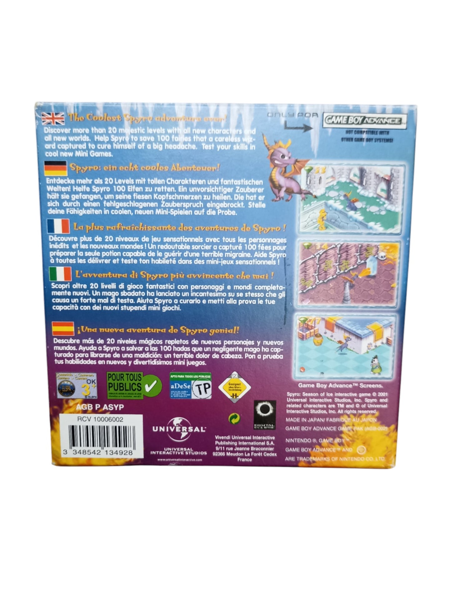Spyro : Season of Ice Game Boy Advance (GBA) FRA Complet