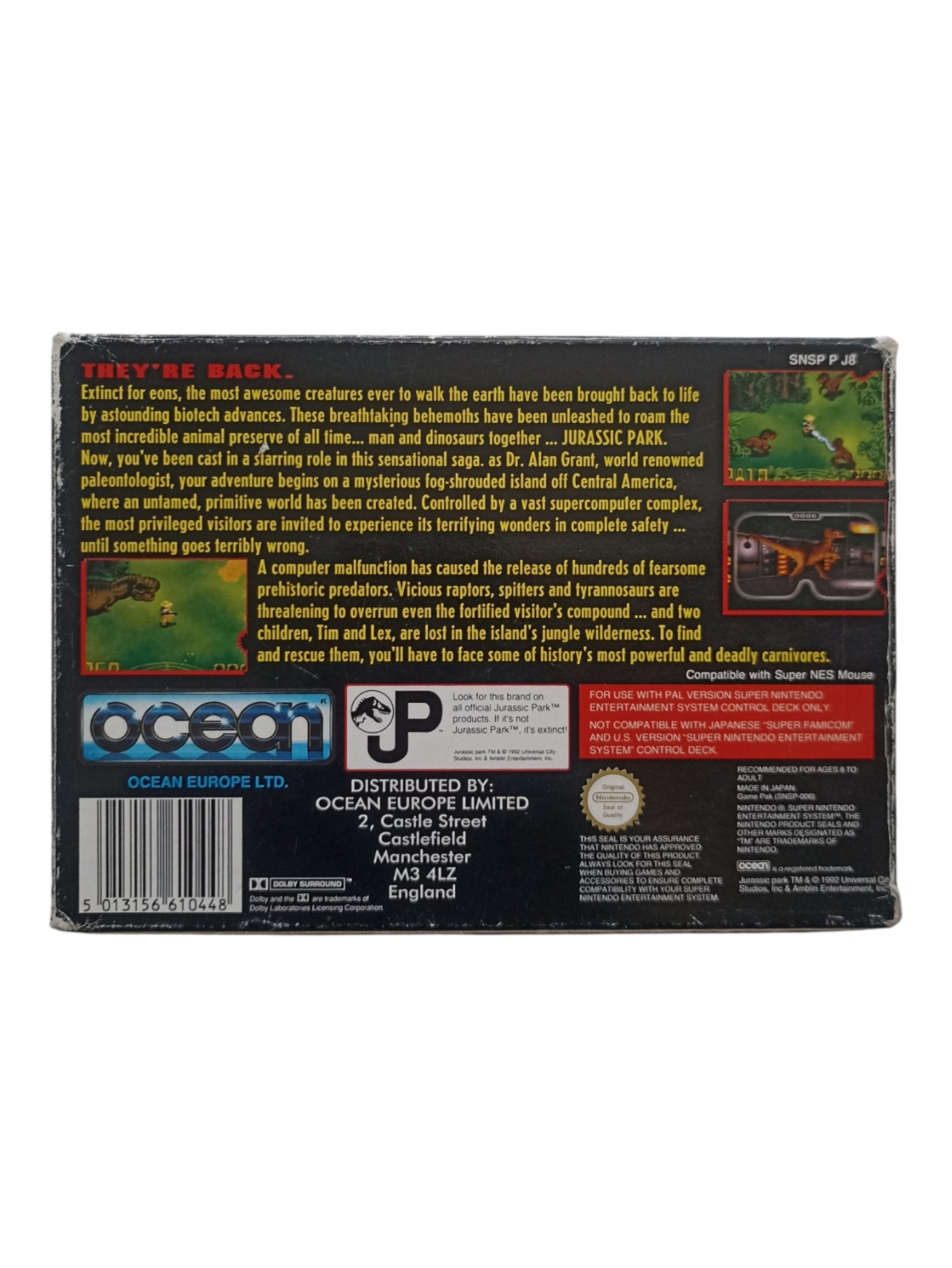 Jurassic Park Super Nintendo (SNES) EUR-UKV