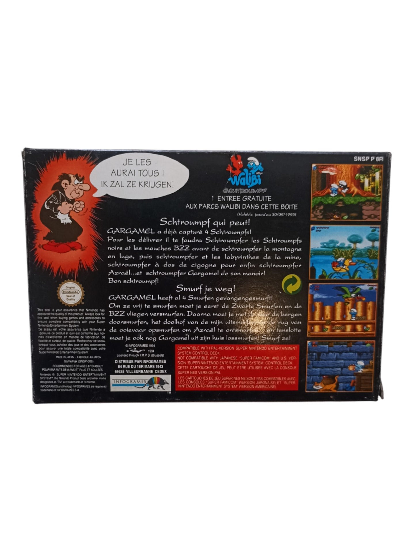 Les Schtroumpfs Super Nintendo (SNES) Complet FRA