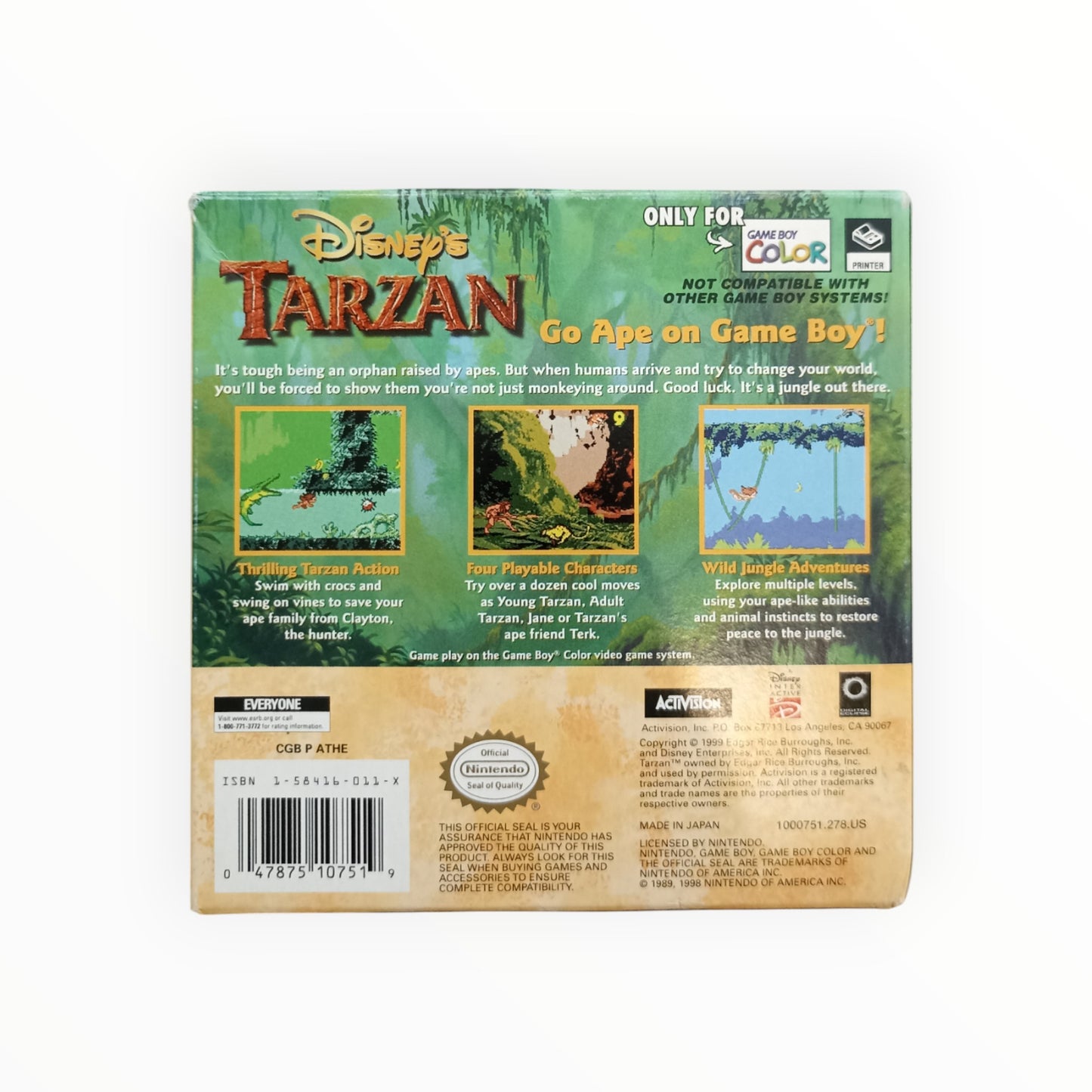 Disney Tarzan Game boy color Version USA