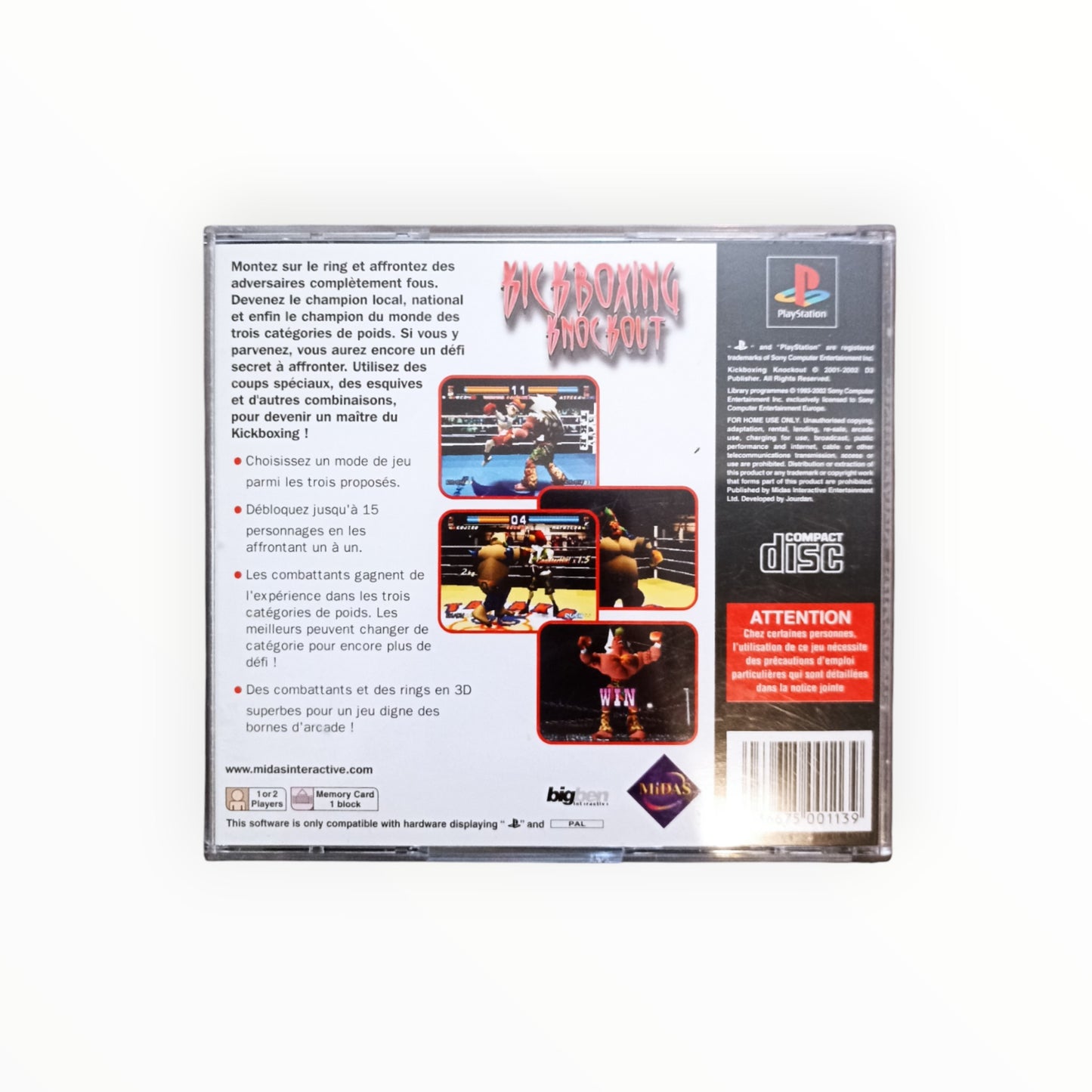 KICKBOXING KNOCKOUT playstation 1 (PS1)