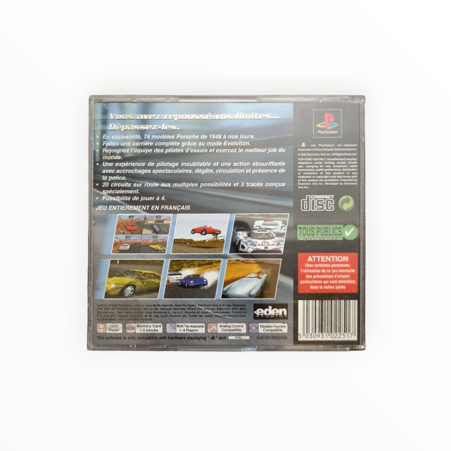 NEED FOR SPEED PORSCHE 2000 playstation 1 (PS1)