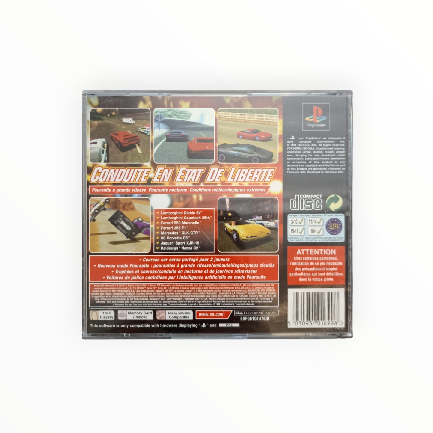 NEED FOR SPEED III playstation 1 (PS1)