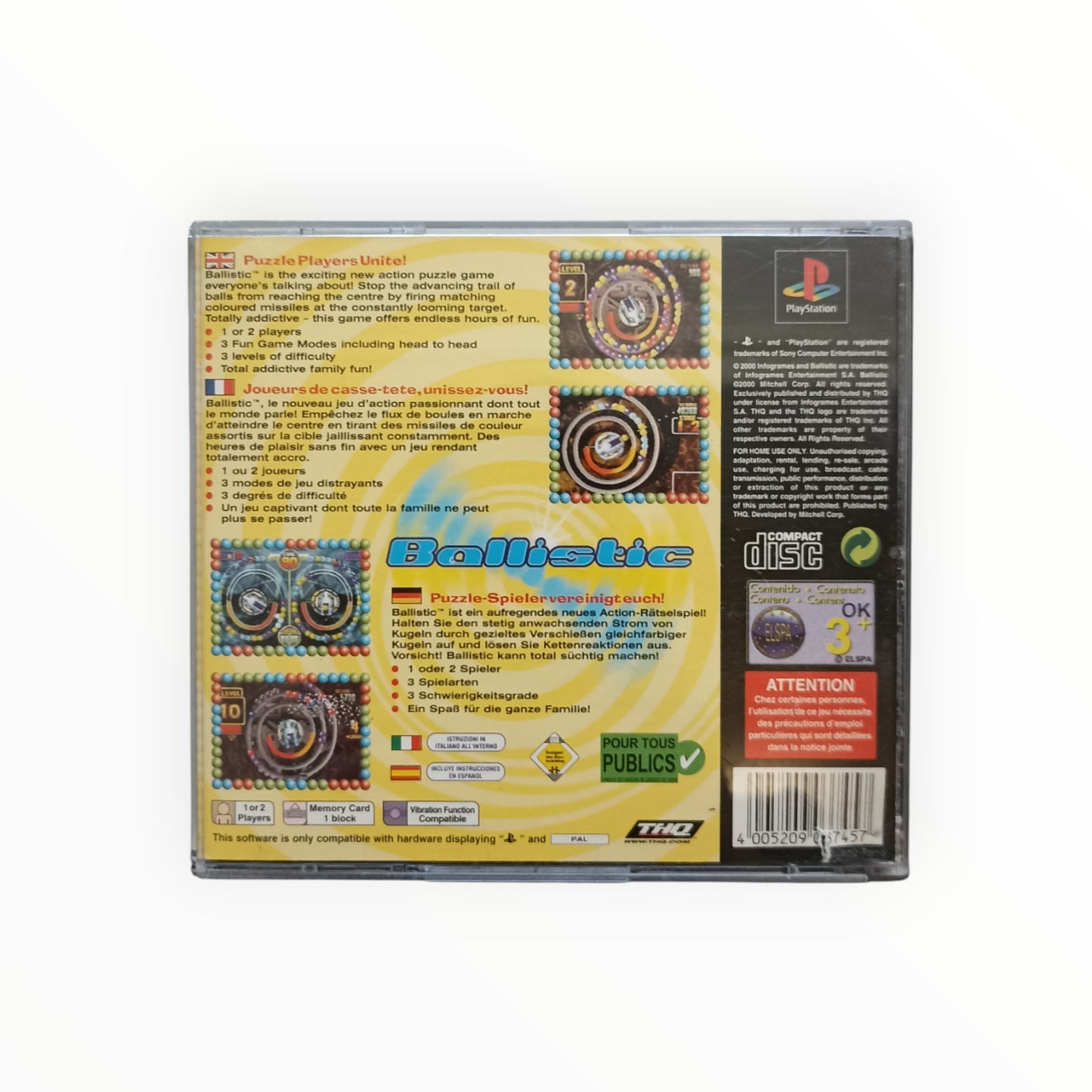 BALLISTIC playstation 1 (PS1)