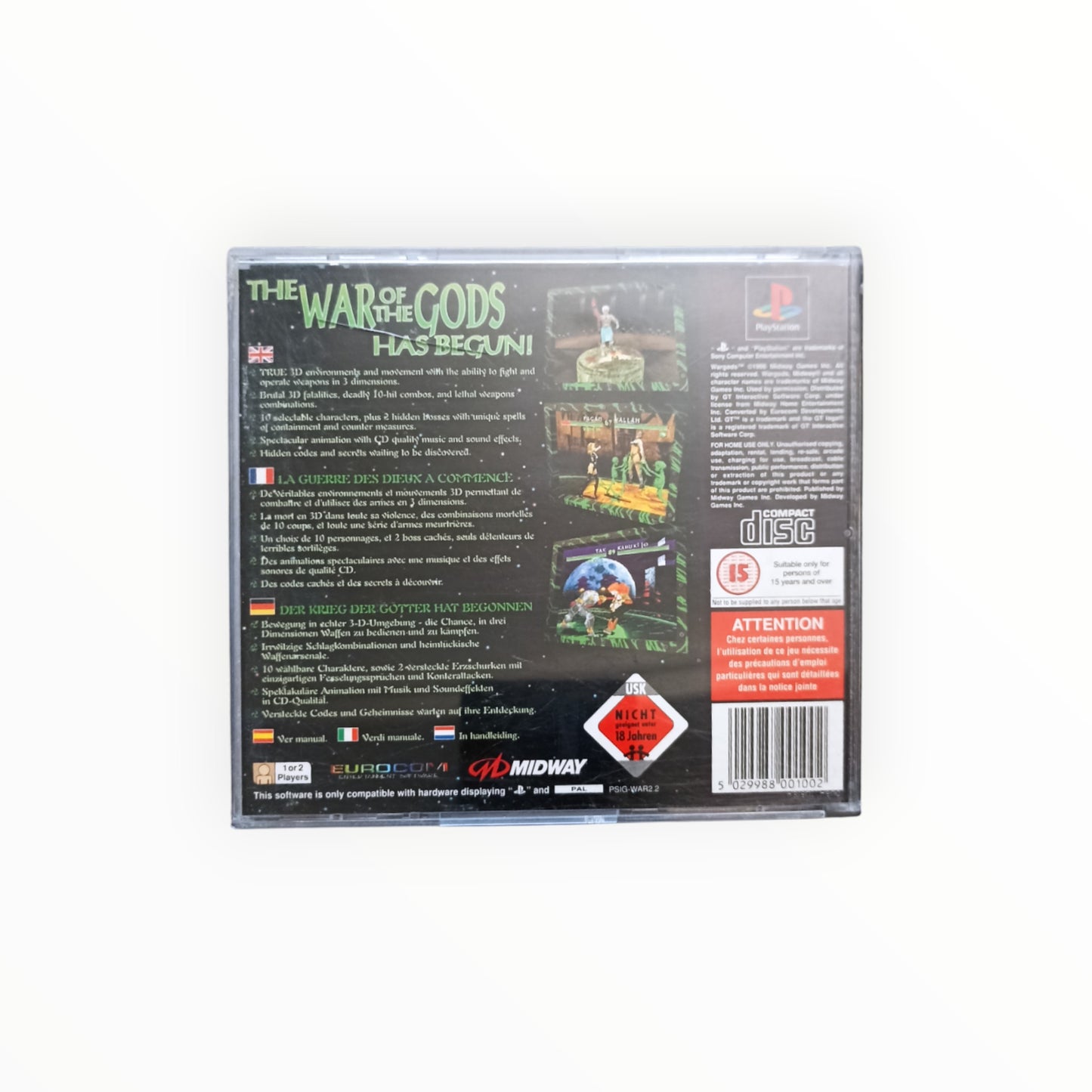 WAR GODS playstation 1 (PS1)