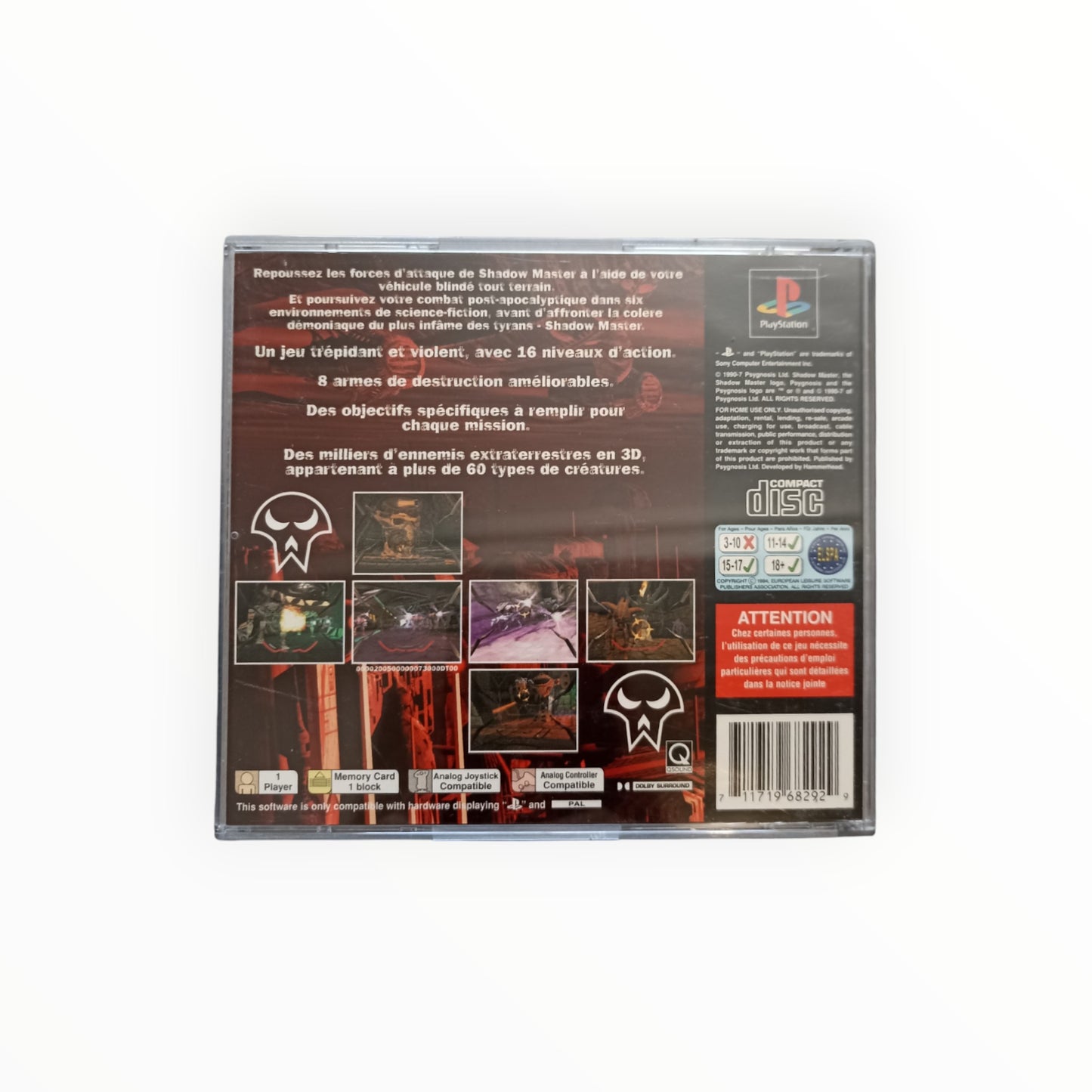 SHADOWMASTER playstation 1 (PS1)