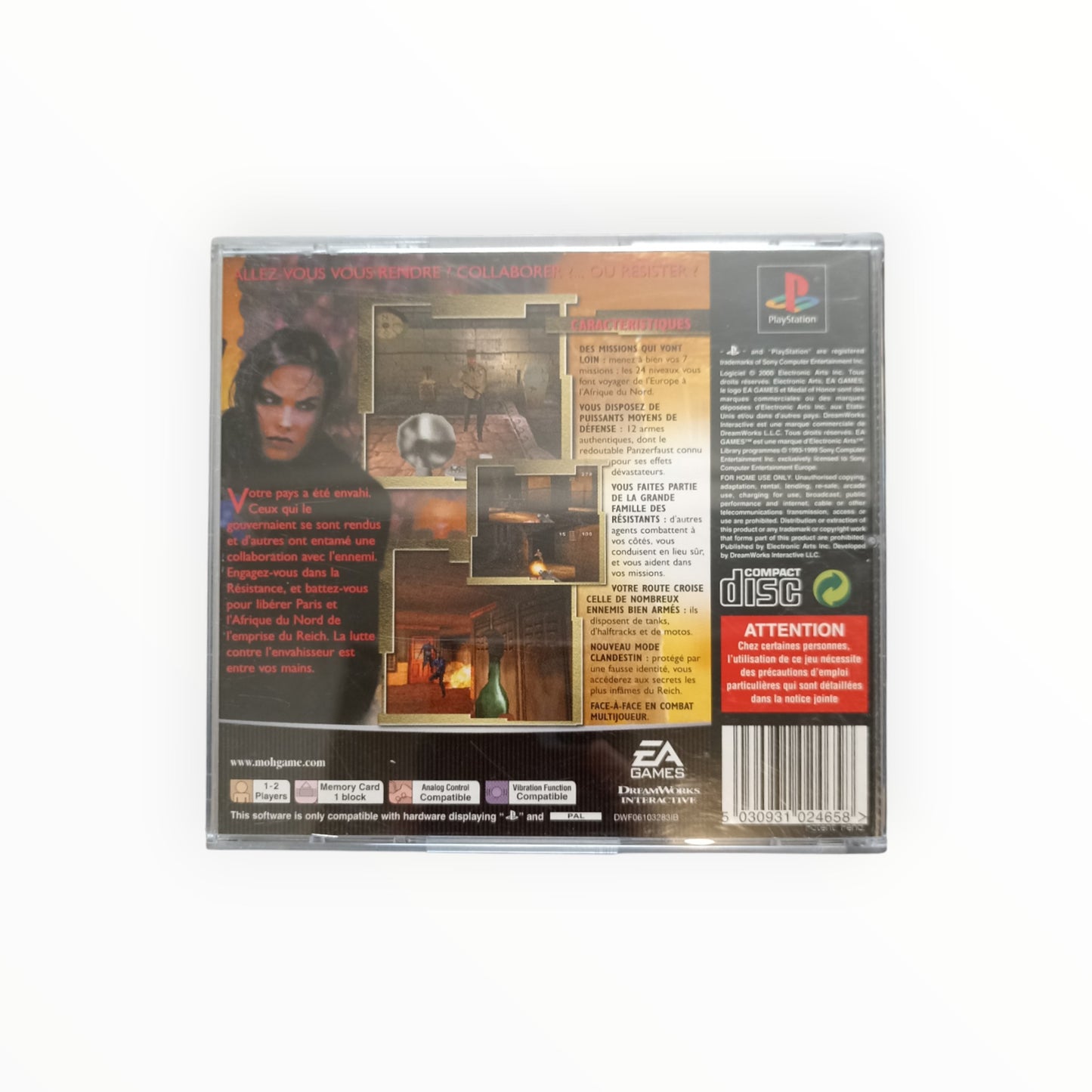 MEDAL OF HONOR RESISTANCE playstation 1 (PS1)