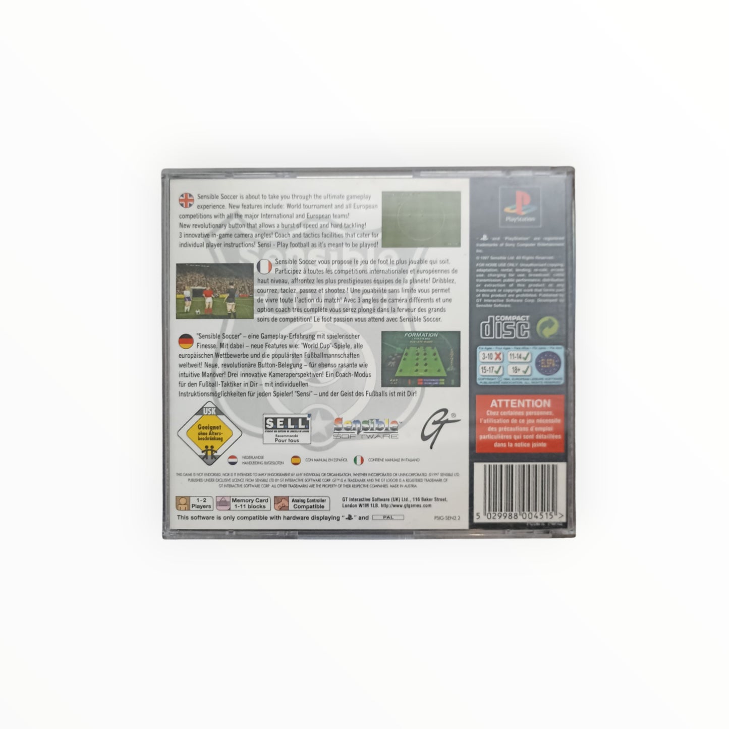 SENSIBLE SOCCER playstation 1 (PS1)